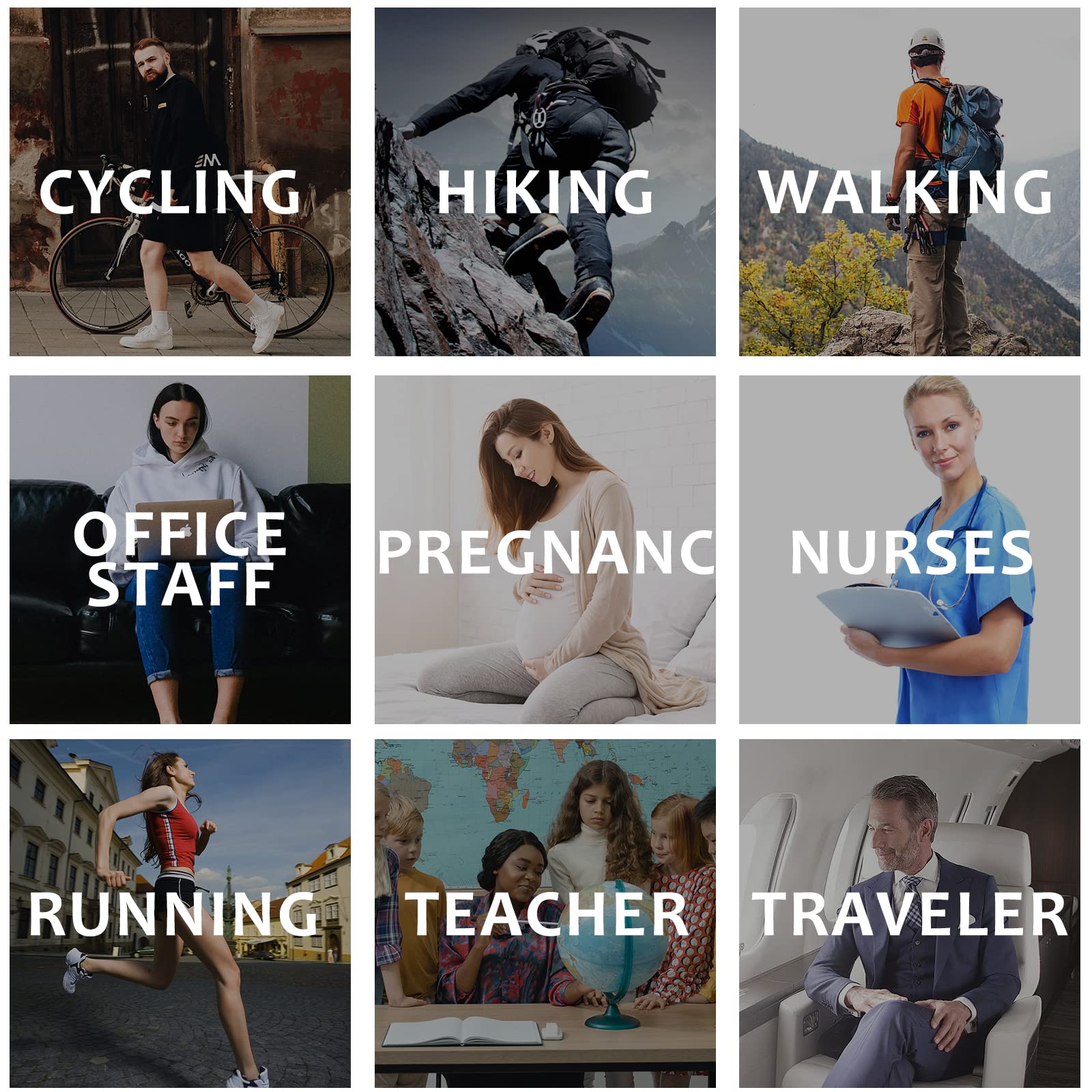 fenglaoda Compression Socks for Women Men 3 Pairs Graduated Compression Support Circulation Socks for Nurses