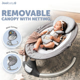 Nova Baby Swing for Newborns - Electric Motorized Infant Swing, Bluetooth Music, 10 Preset Melodies, Remote (2024 Model) - Jool Baby (Gray)