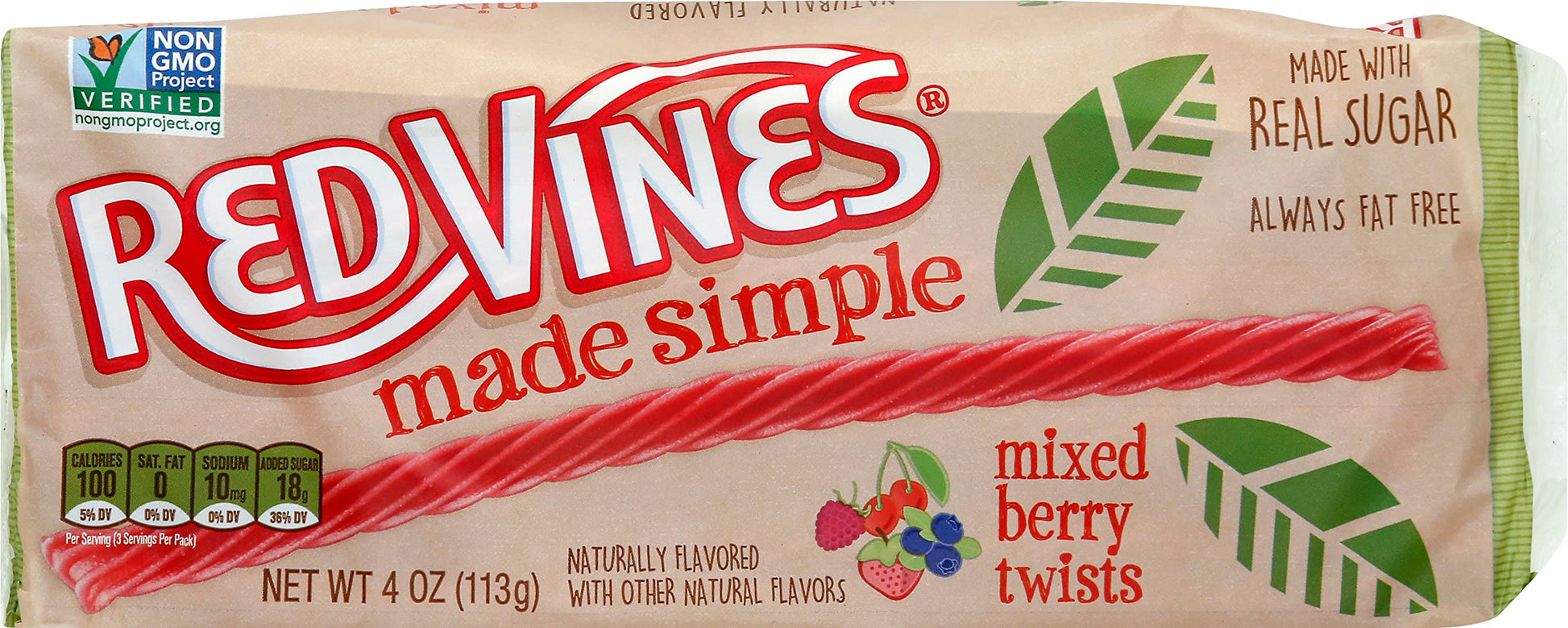 Red Vines, Licorice Twists Mixed Berry, 4 Ounce