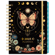 2025 Planner - Planner 2025, Jan.2025 - Dec.2025, 6.4" x 8.5", 2025 Planner Weekly and Monthly with Tabs, Back Pocket + Thick Paper - Butterfly
