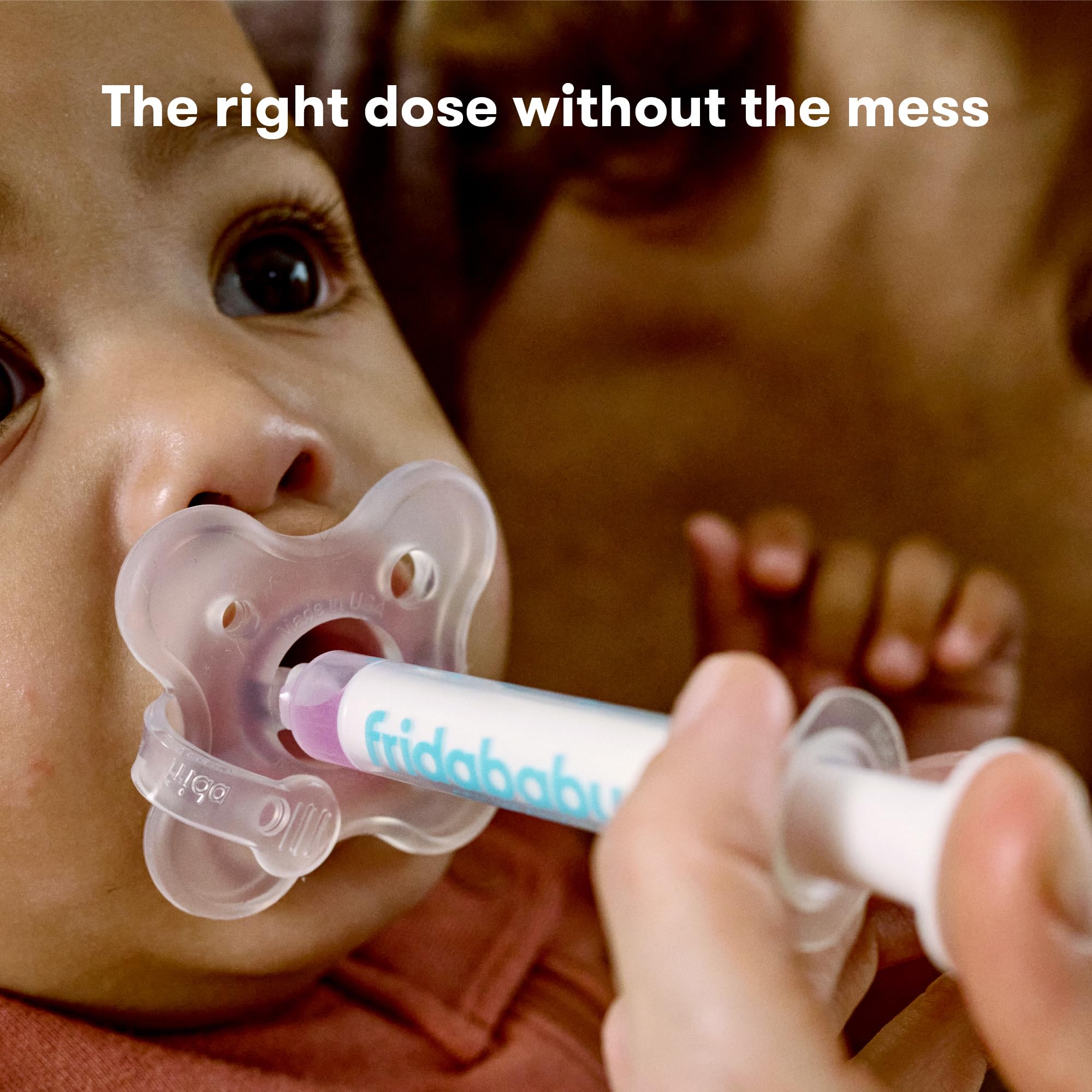 Frida Baby Medicine Pacifier Syringe, Accu-Dose Paci, Medi Frida Dispenser for Mess & Fuss Free Use, Made in USA