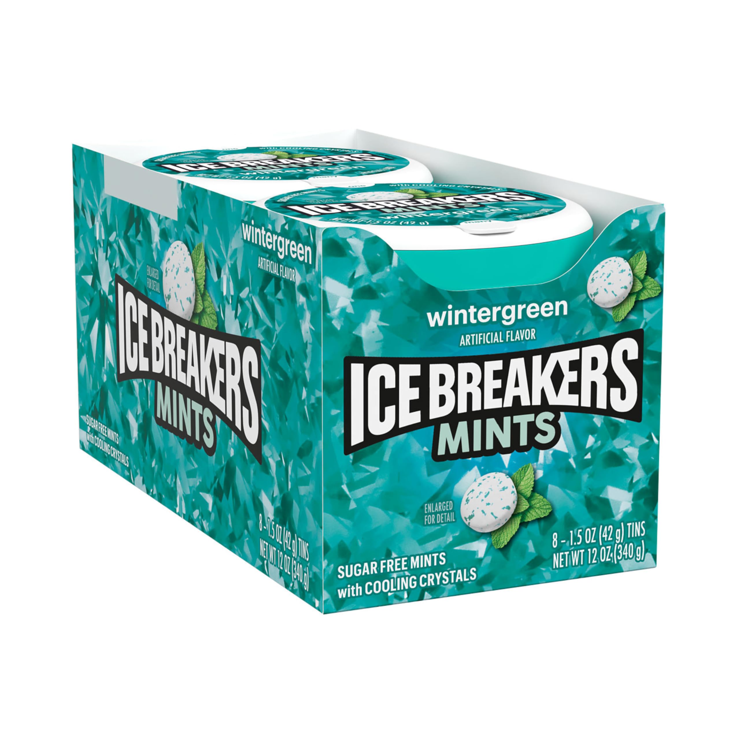 ICE BREAKERS Wintergreen Sugar Free Mints Tins, 1.5 oz (8 Count)