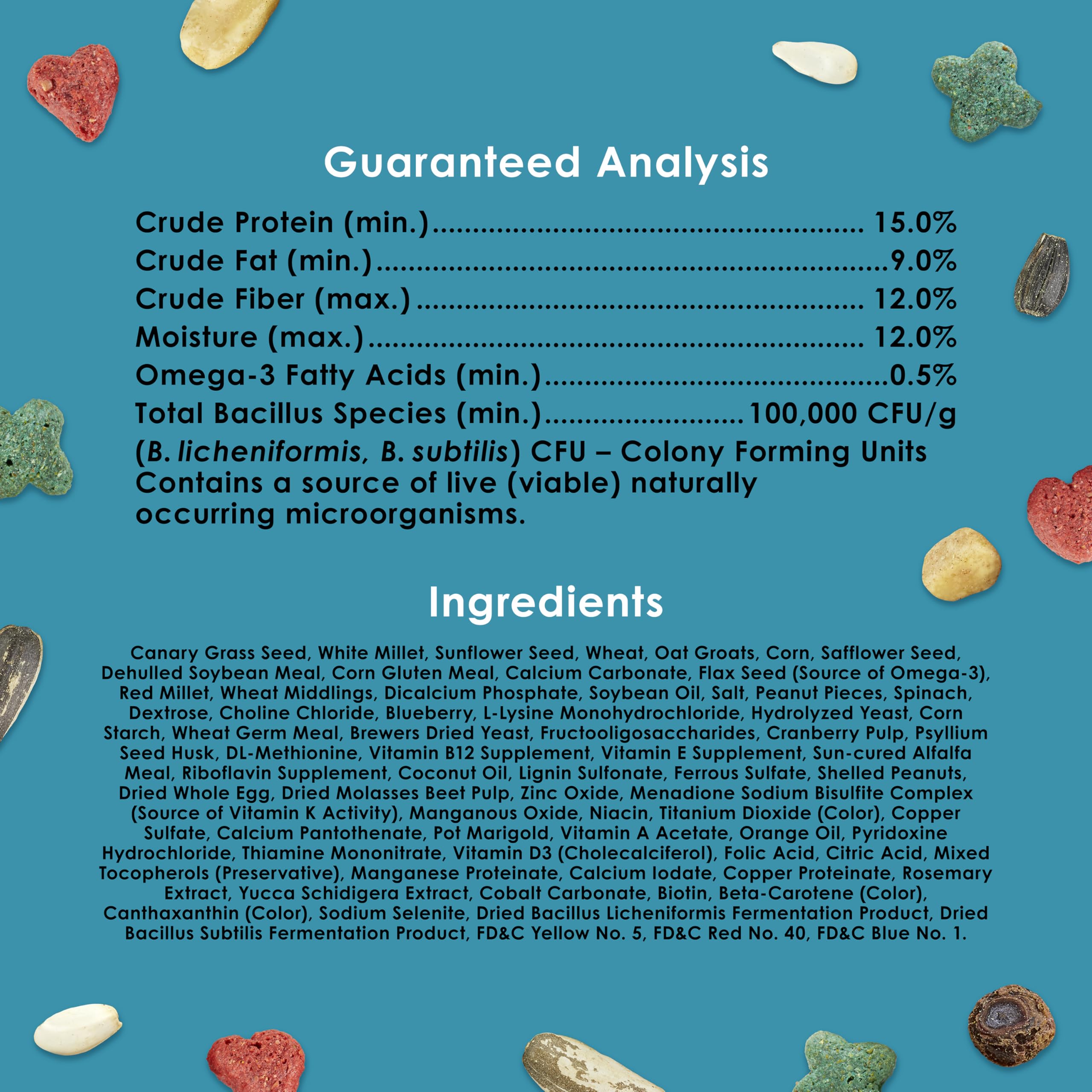 Kaytee Forti-Diet Pro Health Nourish+Protect Cockatiel Food, Comprehensive Nutrition Backed by Science, Digestive Health, Immune Support, 5 pounds