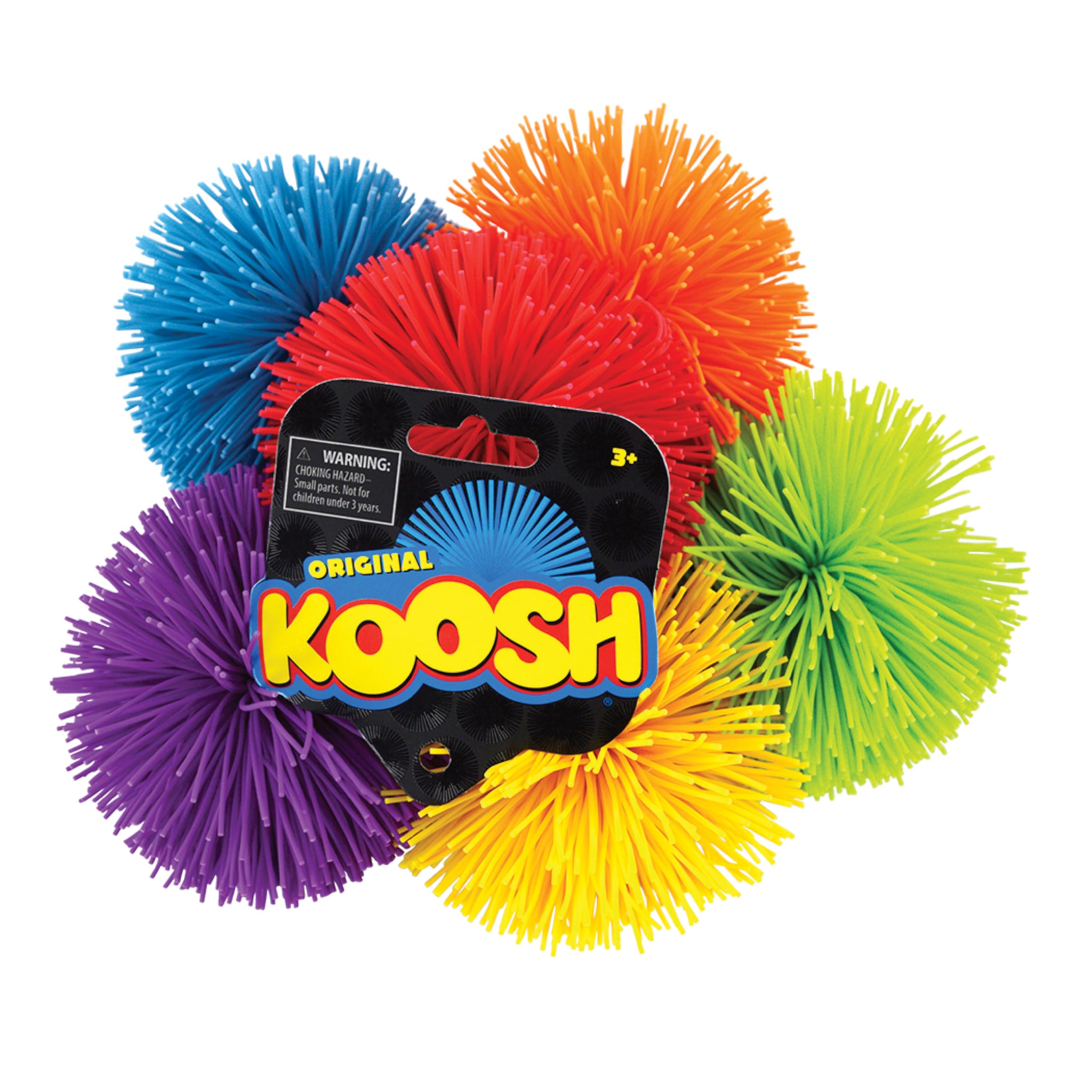 Koosh Original Classic - 3 inch Classic & Retro Toys for Ages 3 to 11, Red, Orange, Yellow, Green, Blue, Purple