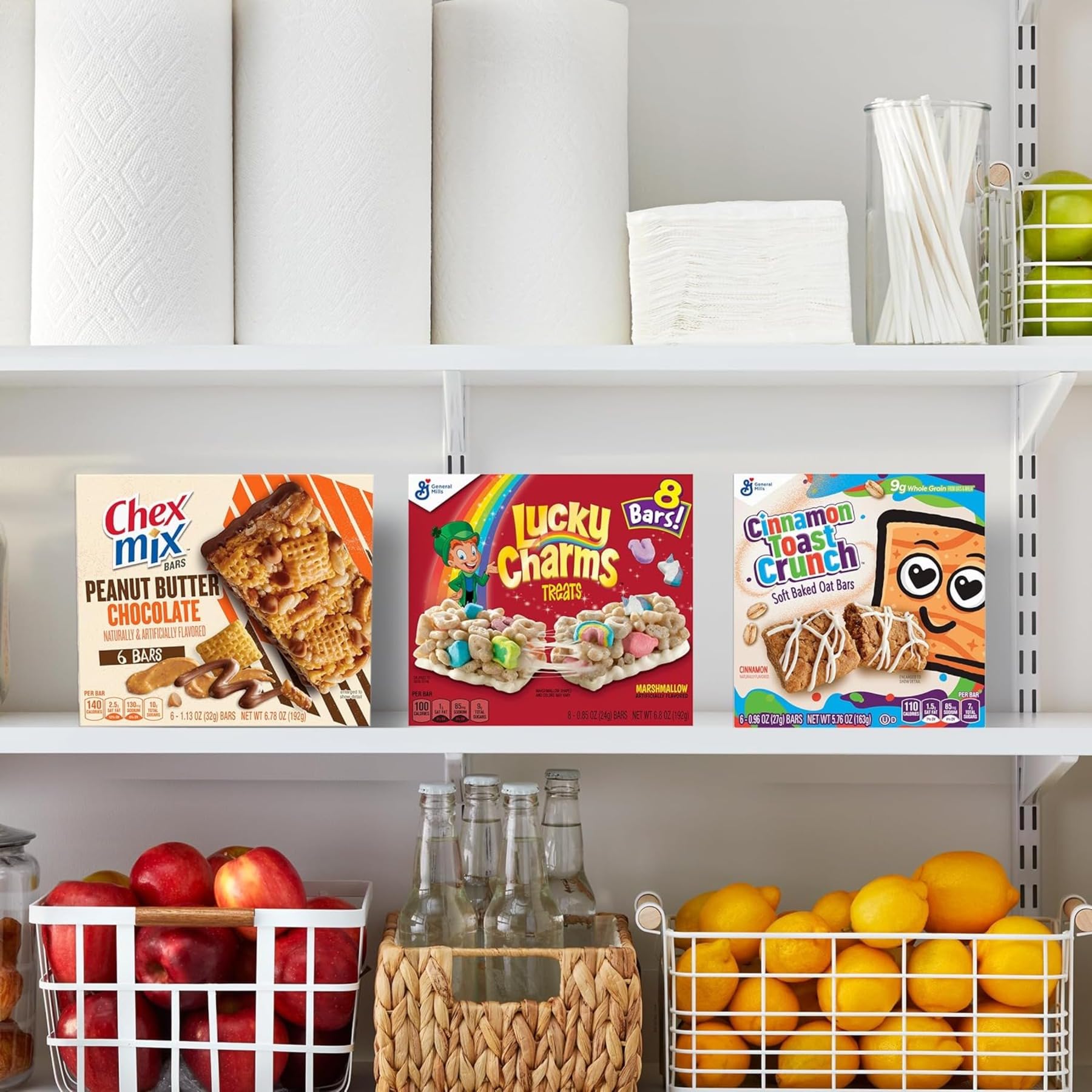 REESE'S Puffs Cereal Treat Bars, Peanut Butter and Cocoa, Snack Bars, Value Pack, 16 Ct, 13.6 oz