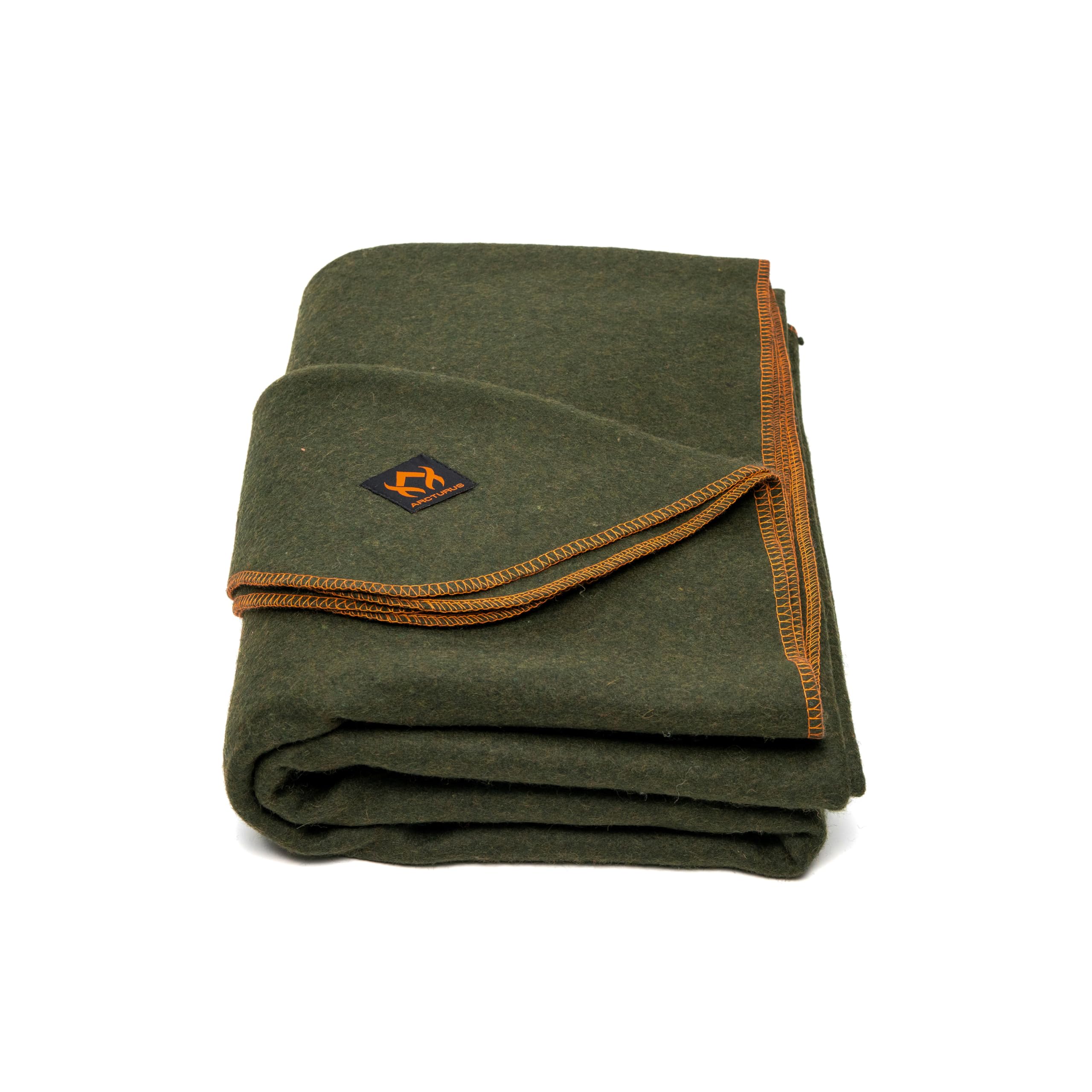 Arcturus Military Wool Blanket - Warm, Thick, Washable - Great for Outdoors, Camping, Stadium Blanket, Picnics, Travel - Car & Bushcraft Survival Kits, Large 64" x 88" 4.5 lb