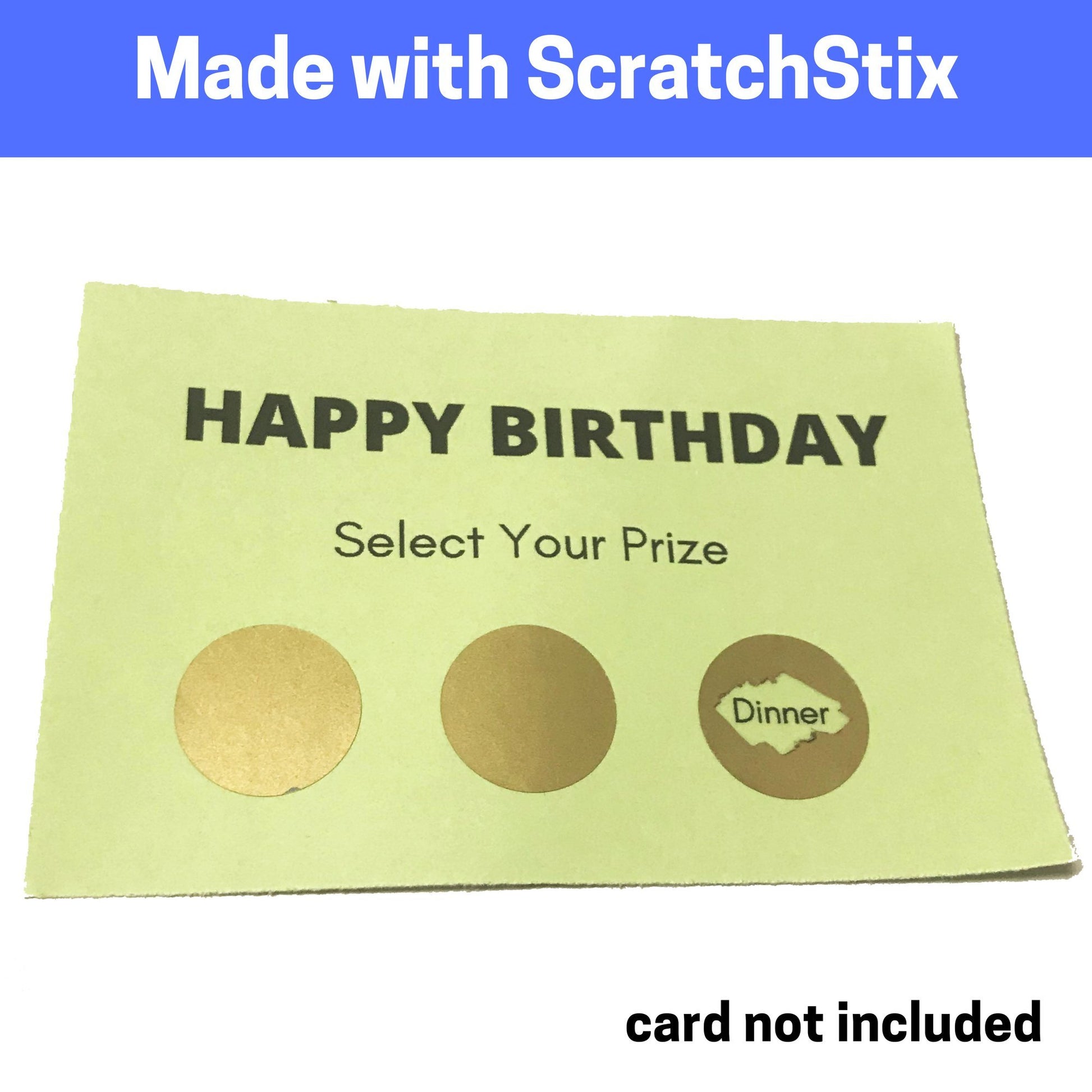 150 Pack, 1" Scratch Off Stickers Labels, Round Circle - Gold