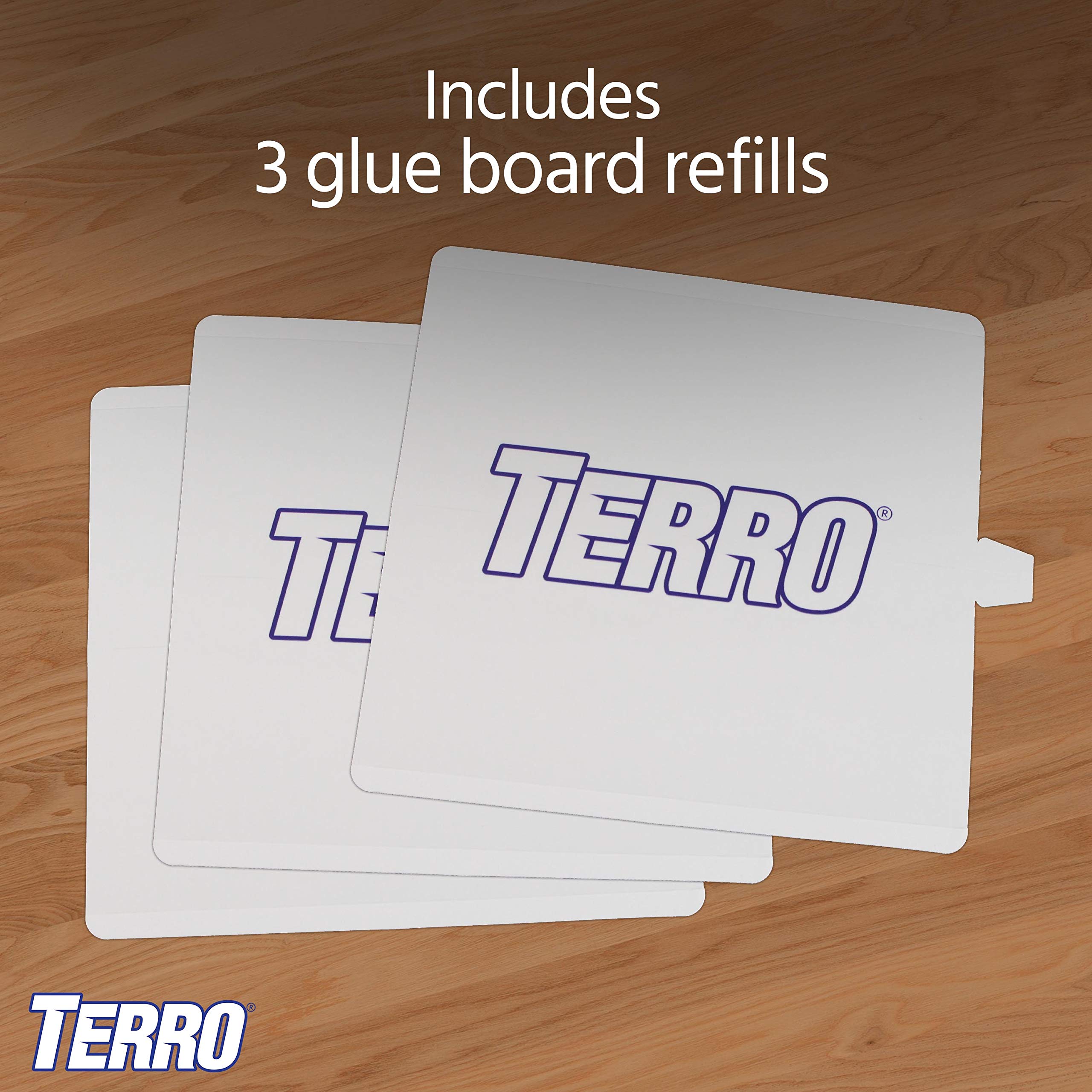 TERRO T231 Flea Trap Refills - Replacement Flea Trap Glue Boards,White, 3 Count (Pack of 1)