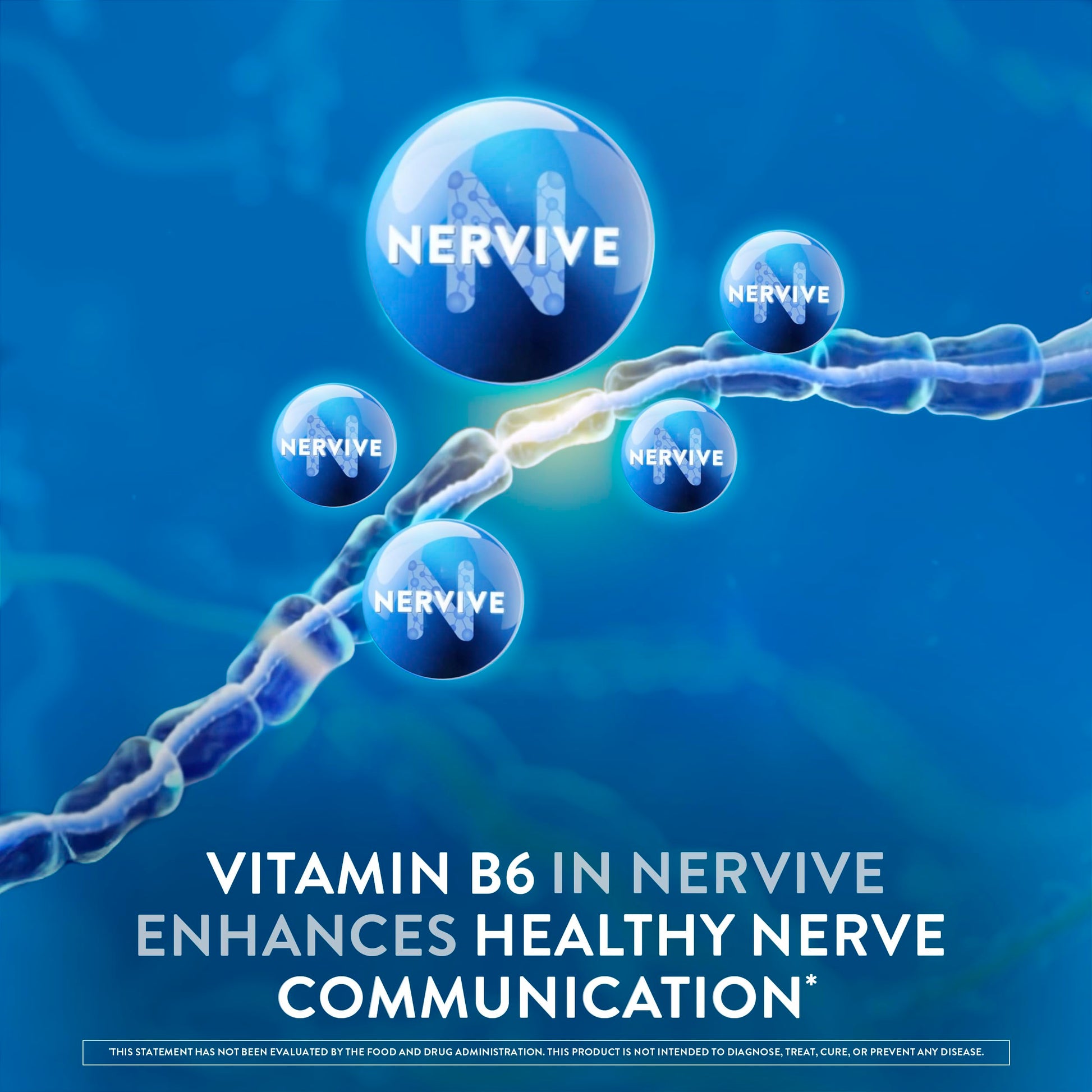 Nervive Nerve Health, with Alpha Lipoic Acid, to Fortify Nerve Health and Function in Fingers, Hands, Toes, & Feet*, and Support Healthy Circulation, ALA, Vitamins B12, B6, & B1, 30 Tablets