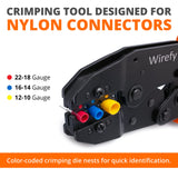 Wirefy Crimping Tool For Insulated Electrical Connectors - Ratcheting Wire Crimper Tool - Crimping Pliers - Ratchet Terminal Crimper - Wire Crimping Tool | Crimper Tool Electrical and Crimp Tool