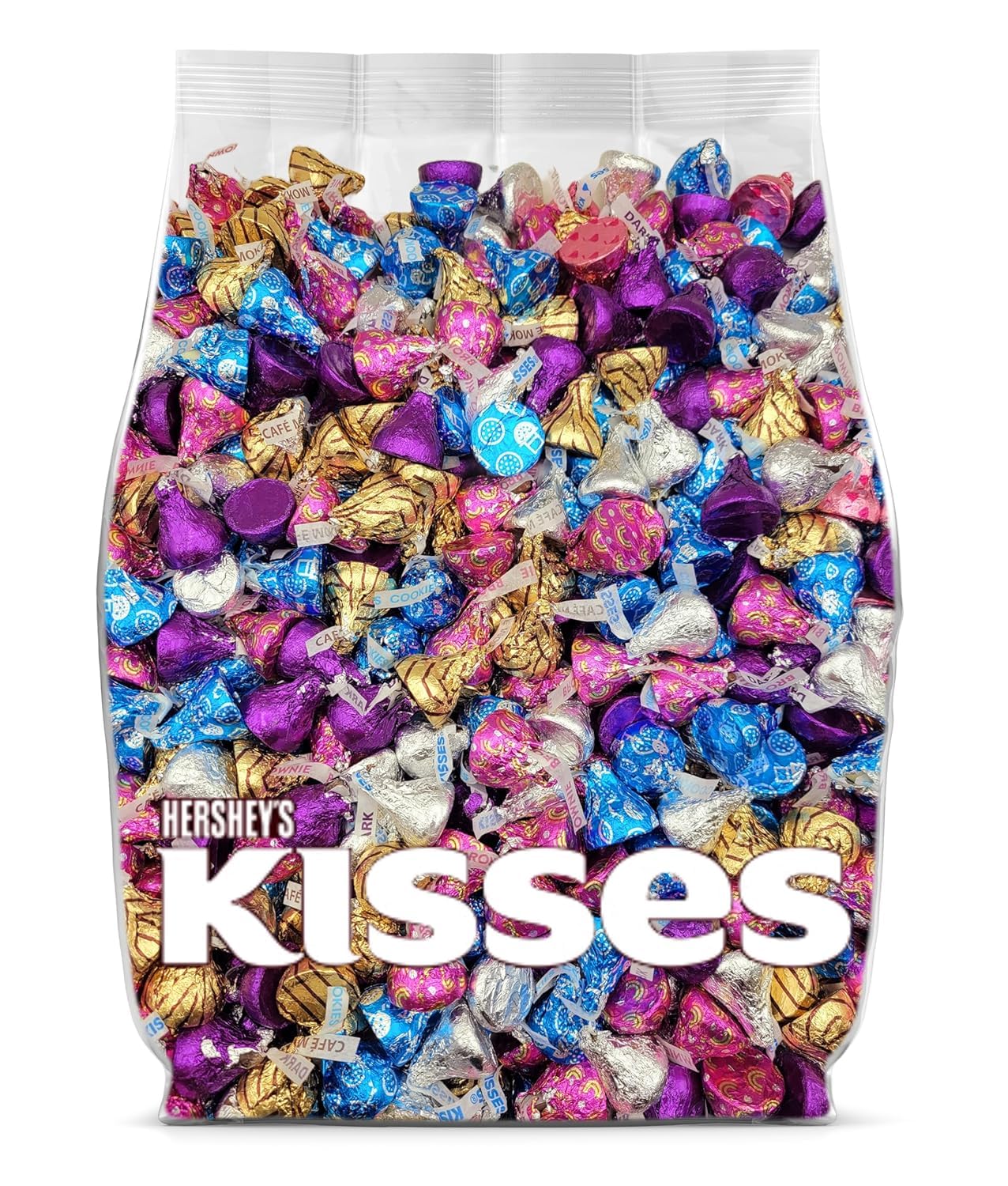Hershey Kisses Assorted Candy - 200 Stück verschiedene Hershey Kisses Großpackung - Kisses Schokolade einzeln verpackt - Großpackung Schokolade für Geschenktüten, Partyartikel, Naschen und Teilen - 2 Pfund