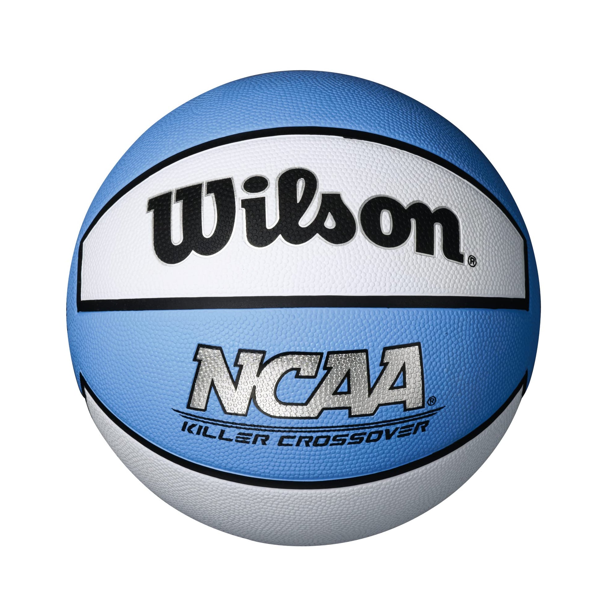 WILSON NCAA Killer Crossover Outdoor Basketball - Size 6 - 28.5", Columbia Blue/White