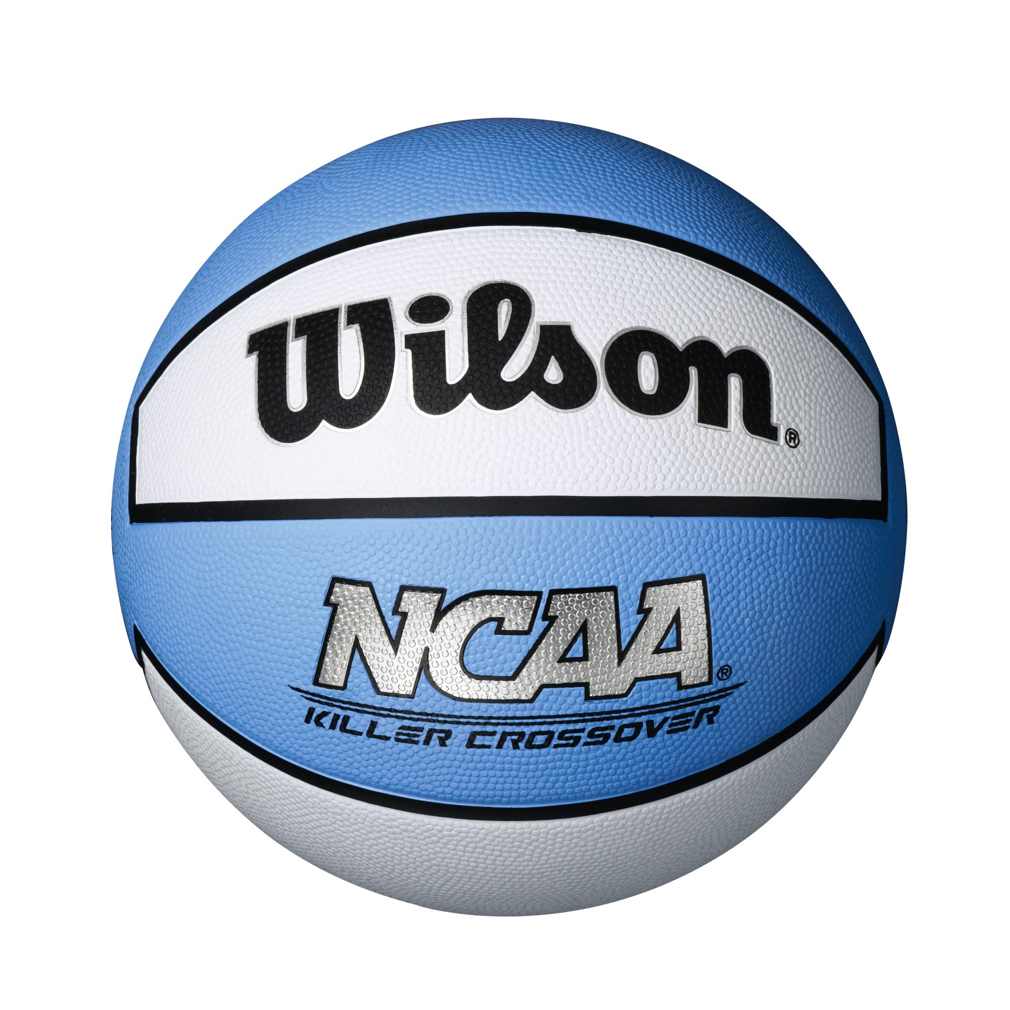 WILSON NCAA Killer Crossover Outdoor Basketball - Size 6 - 28.5", Columbia Blue/White