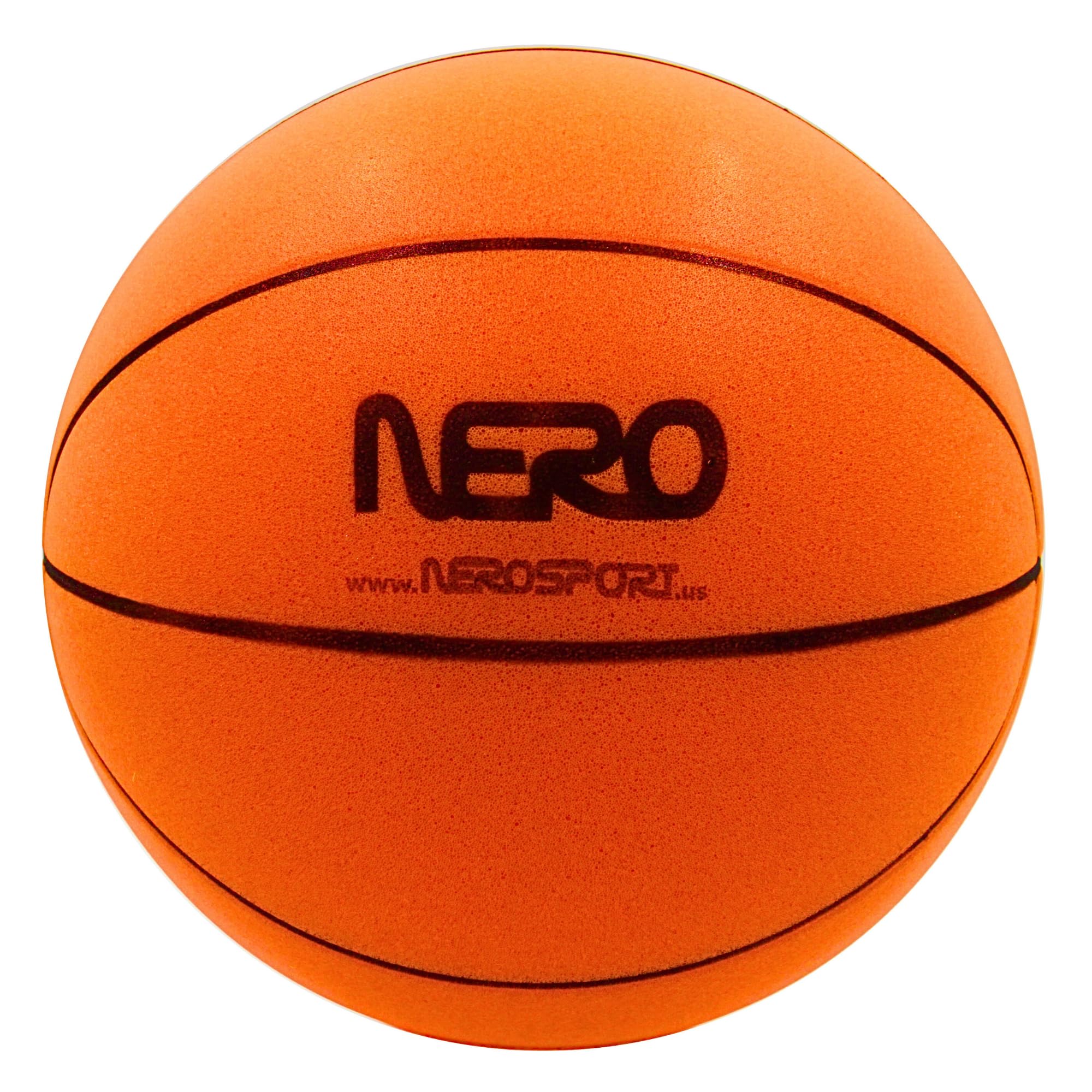 NERO SPORT Ninja Silent Basketball- Soft Foam Indoor Basketball Size 3 (7 inches) | Soundless Basketball for Quiet Dribbling and Indoor Training (Ball in Bag)