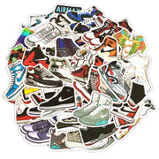50 pcs Basketball Shoe Stickers for Skateboards, laptops, Water Bottles, hydroflask, Bikes, Luggage.