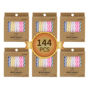 PHD CAKE 144-Count Multicolored Spiral Birthday Candle, Birthday Candles for Cake, Cupcake Candles, Party Celebration