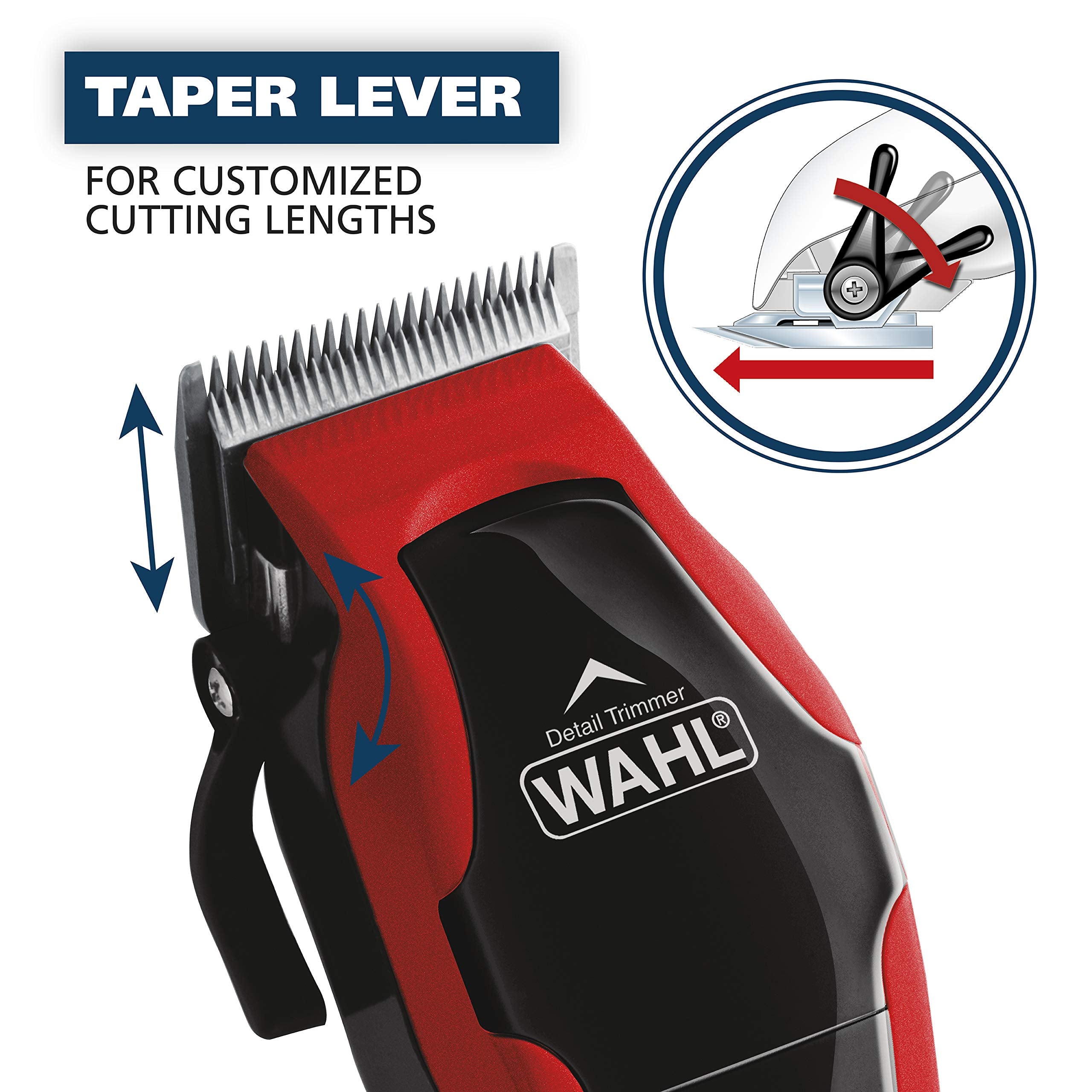 Wahl USA Clip ‘N Trim 2 in 1 Corded Hair Clipper with Pop Up Trimmer Kit, The Perfect Hair Clippers for Men’s Haircuts and Long Beard Touch Up Grooming – 79900-1501P