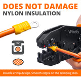 Wirefy Crimping Tool For Insulated Electrical Connectors - Ratcheting Wire Crimper Tool - Crimping Pliers - Ratchet Terminal Crimper - Wire Crimping Tool | Crimper Tool Electrical and Crimp Tool