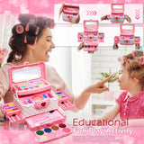 Kids Makeup Kit for Girl - Toys for Girls Washable Make Up for Little Girls,Non Toxic Toddlers Cosmetic Kits,Child Play Makeup Toys for Girls, Age 4-12 Year Old Children Gift