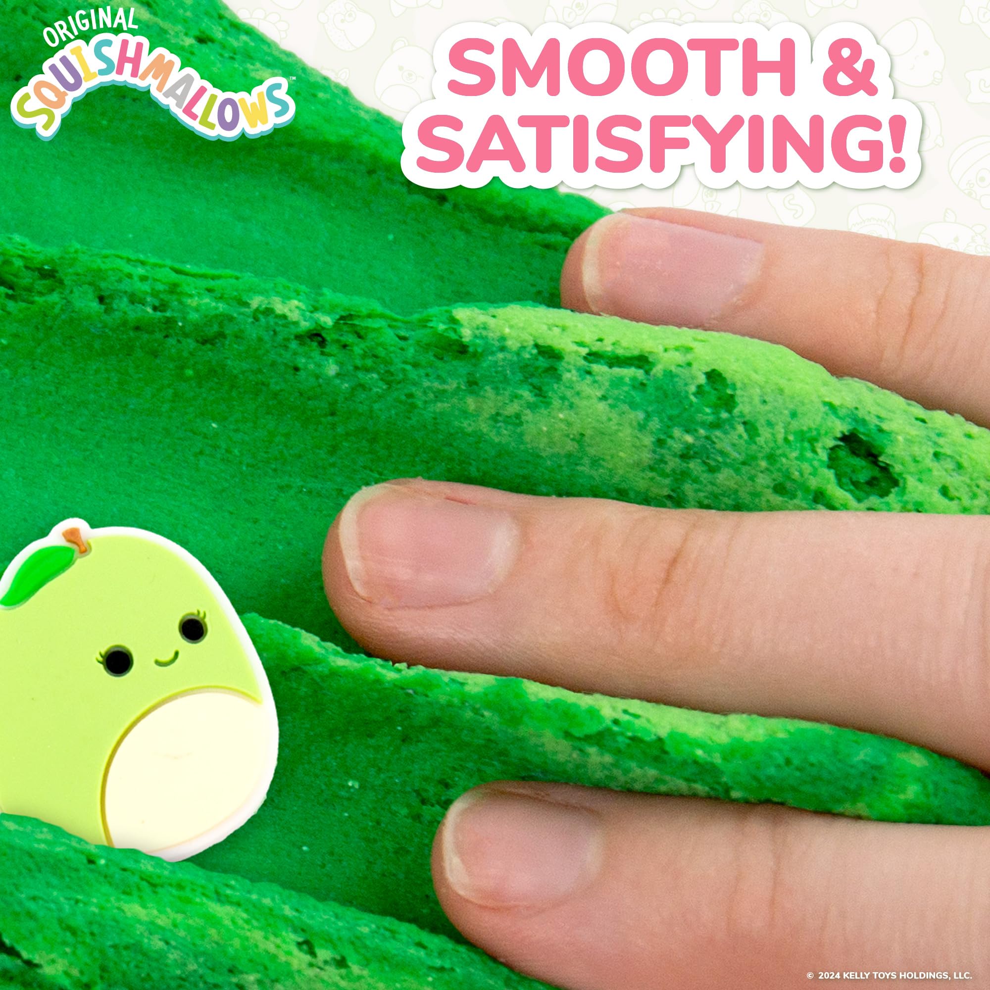 Original Squishmallows Ashley The Apple Premium Cloud Slime, 8 oz. Fluffy Slime, Green Apple Scented, 3 Fun Slime Add Ins, Pre-Made Slime for Kids, Great 6 Year Old Toys, Super Soft Sludge Toy