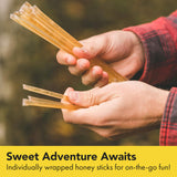 Homestead Honey Native Honey Sticks for Tea - 50-Pack Bulk Honey Packets, Single Serve - Pure Wildflower Honey Straws - Easy-to-Open Honeycomb Stir Sticks for On-the-Go, Snacks, and Travel