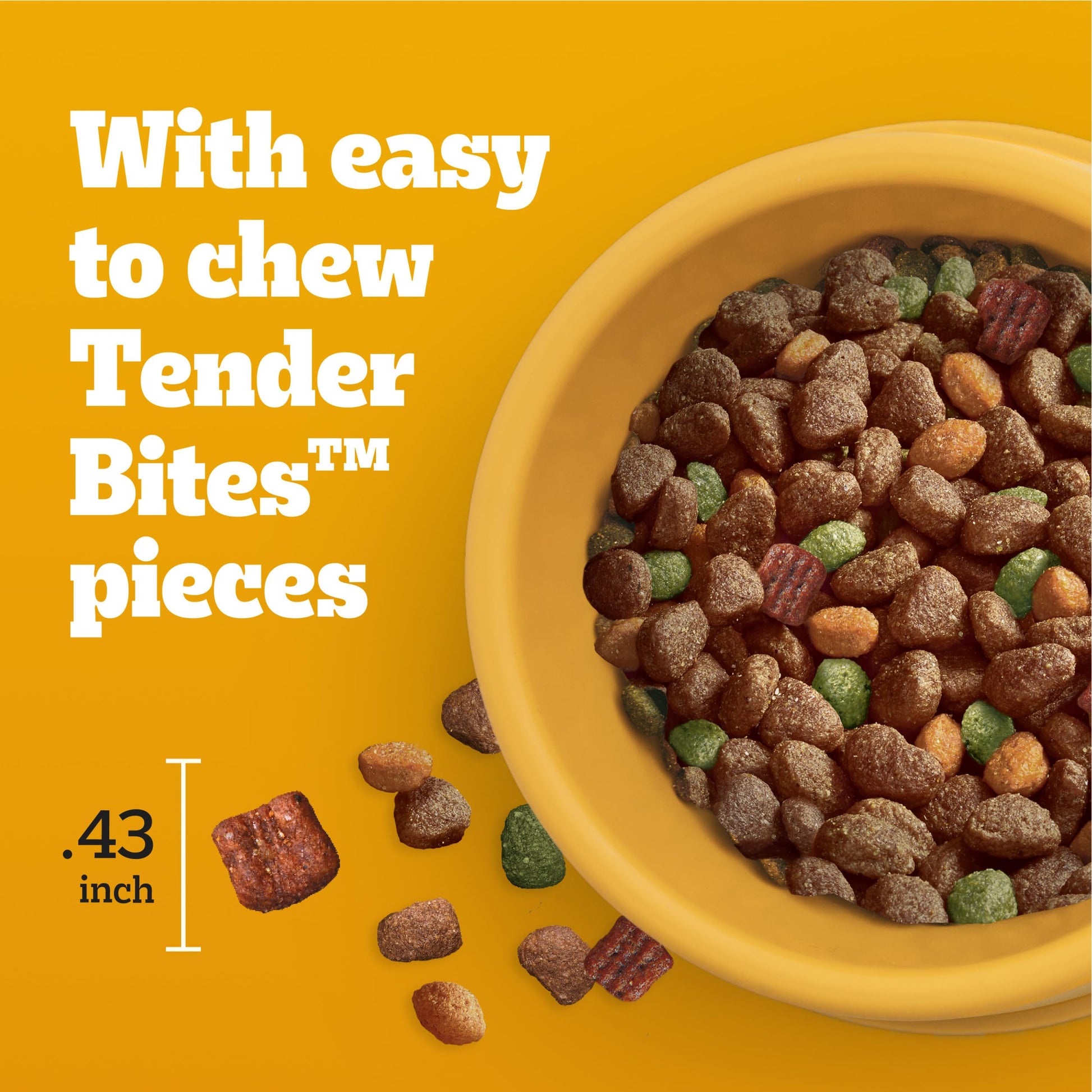 Pedigree with Tender Bites for Small Dogs Adult Dry Dog Food, Chicken and Steak Flavor, 14 lb. Bag