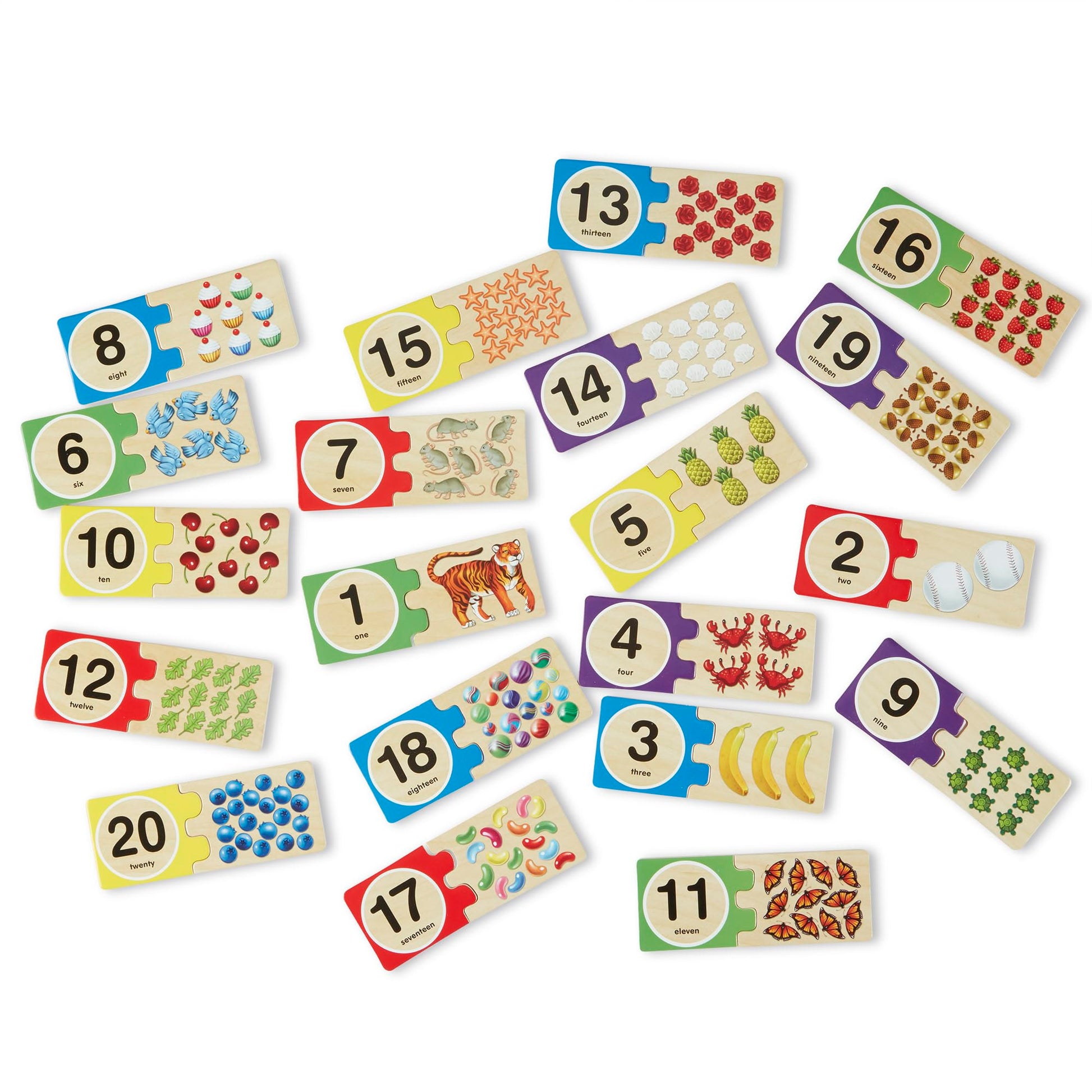 Melissa & Doug Self-Correcting Wooden Number Puzzles with Storage Box (40 pcs)