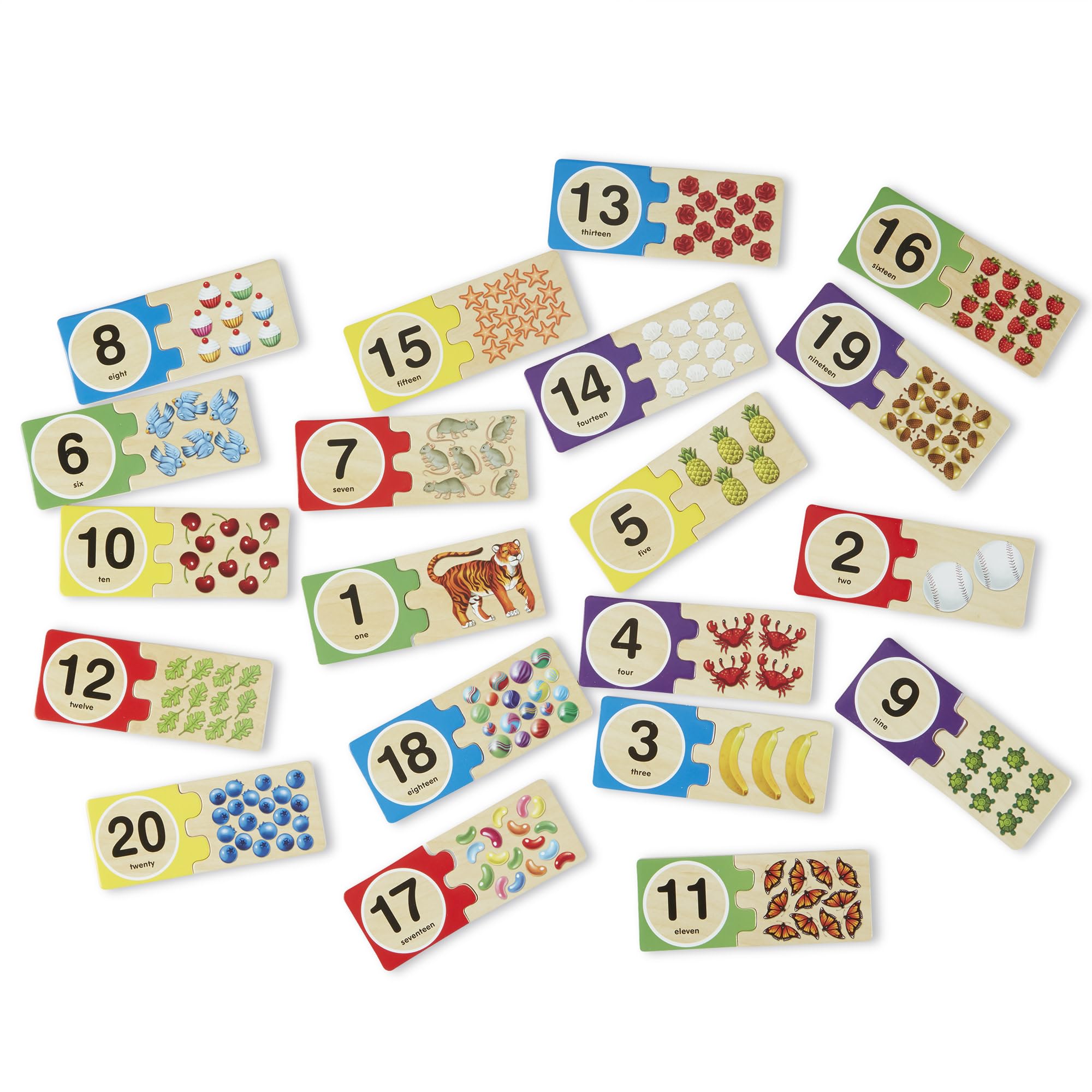 Melissa & Doug Self-Correcting Wooden Number Puzzles with Storage Box (40 pcs)
