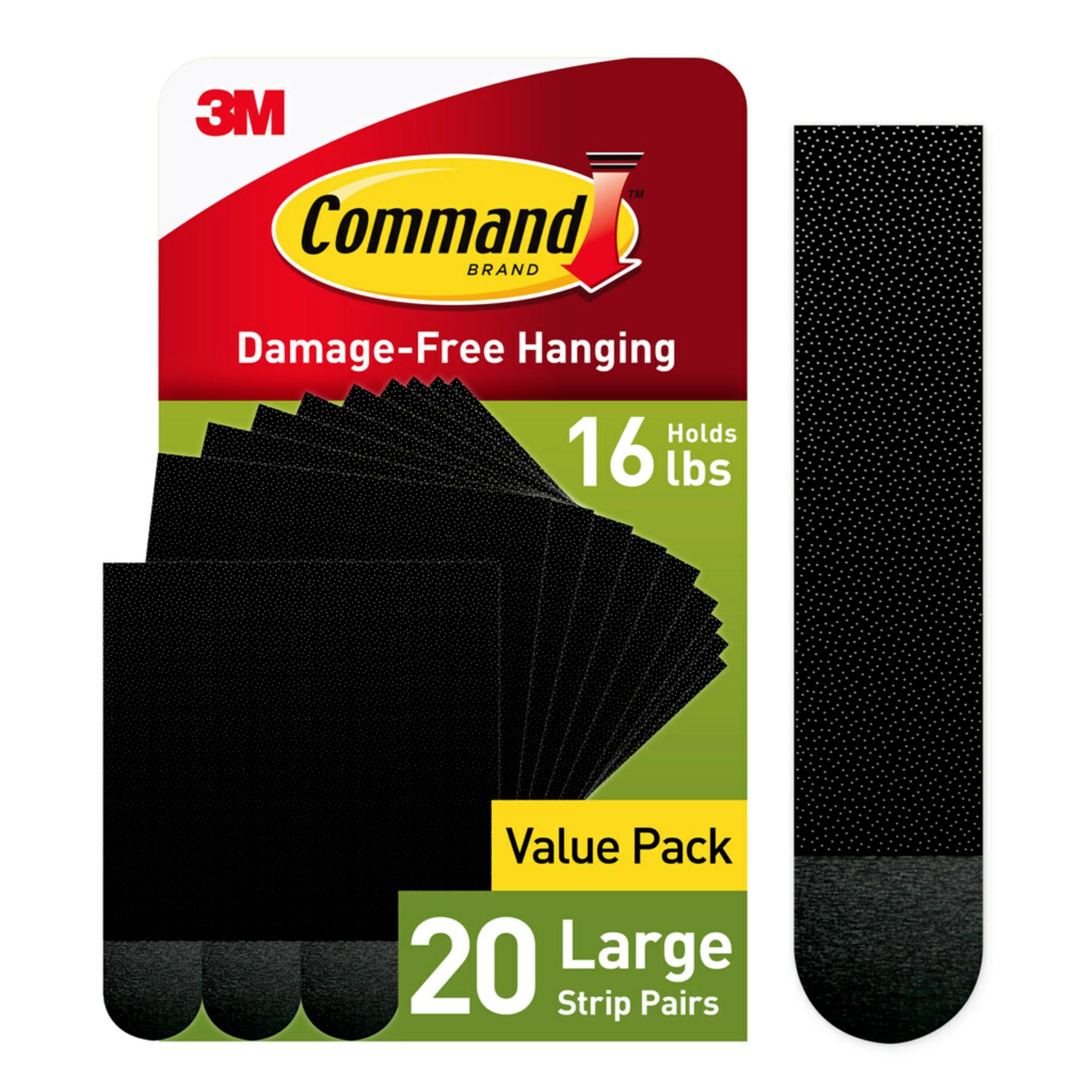 Command Poster Strips, Damage Free Hanging Poster Hangers, No Tools Wall Hanging Strips for Posters, 256 White Command Adhesive Strips