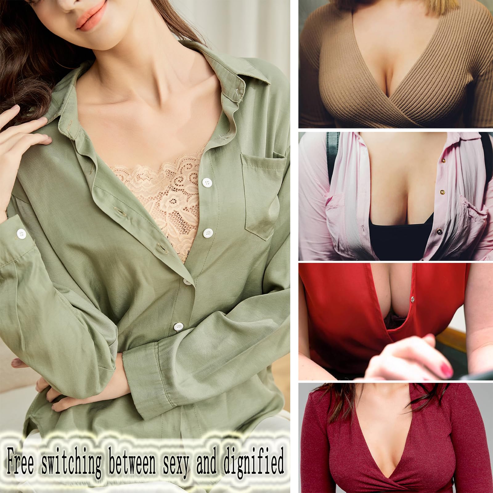 3Pcs Lady Lace Wearable Mock Camisole Bra Insert Overlay Modesty Panel Vest.