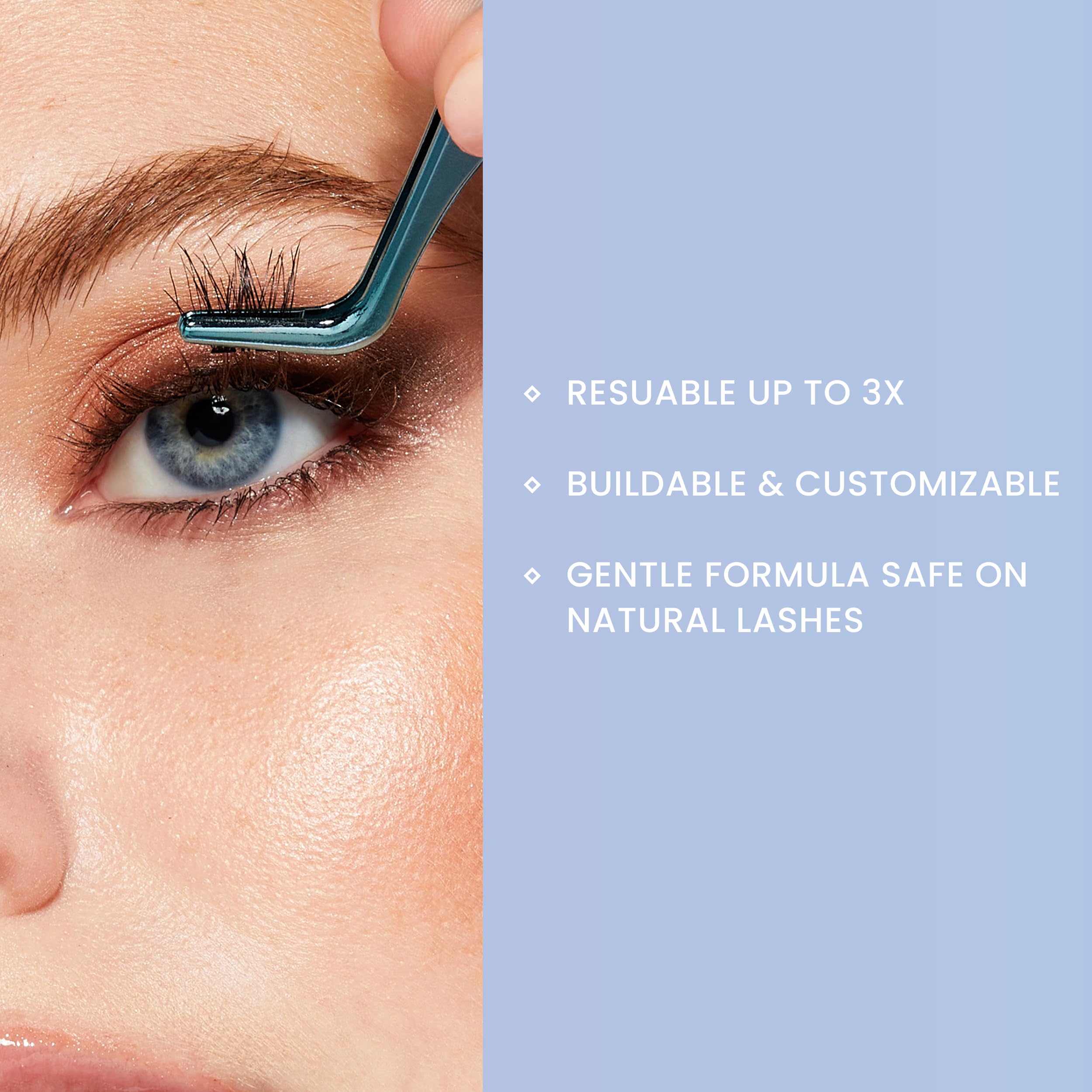 KISS Falscara DIY Eyelash Extension Remover with Natural Rosewater – Gentle Soothing Nourishing Eye Cleanser for Removal of Artificial False Synthetic Eyelashes, Lash Wisps, and Bond & Seal Adhesive