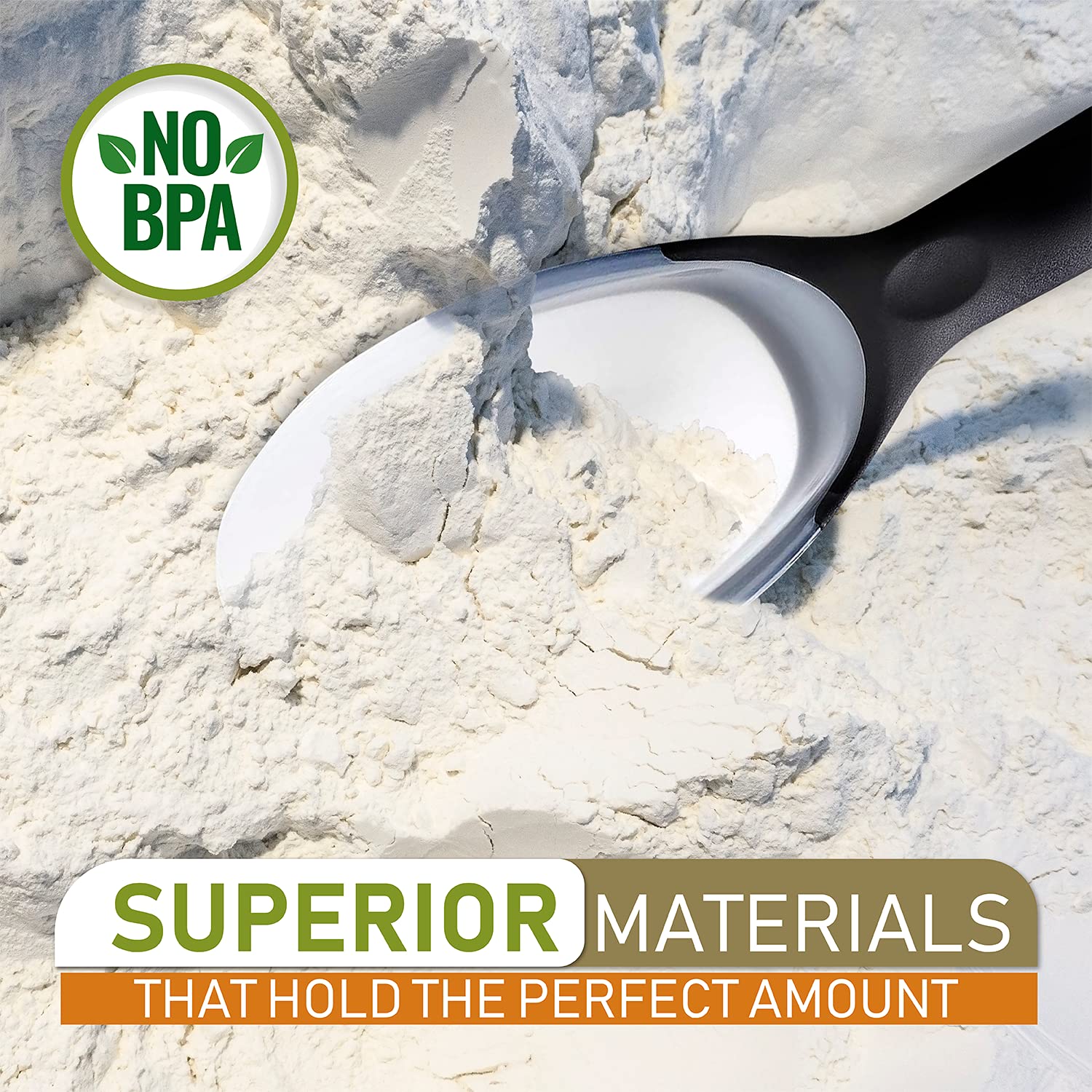 Spring Chef Magnetic Ice Scoop for Freezer - BPA-Free Flexi-Plastic Popcorn Scoop with Soft Grip Handle - Dishwasher Safe Ice Scooper - Kitchen Food Scooper for Flour, Grains, Candy, Pet Food - Black