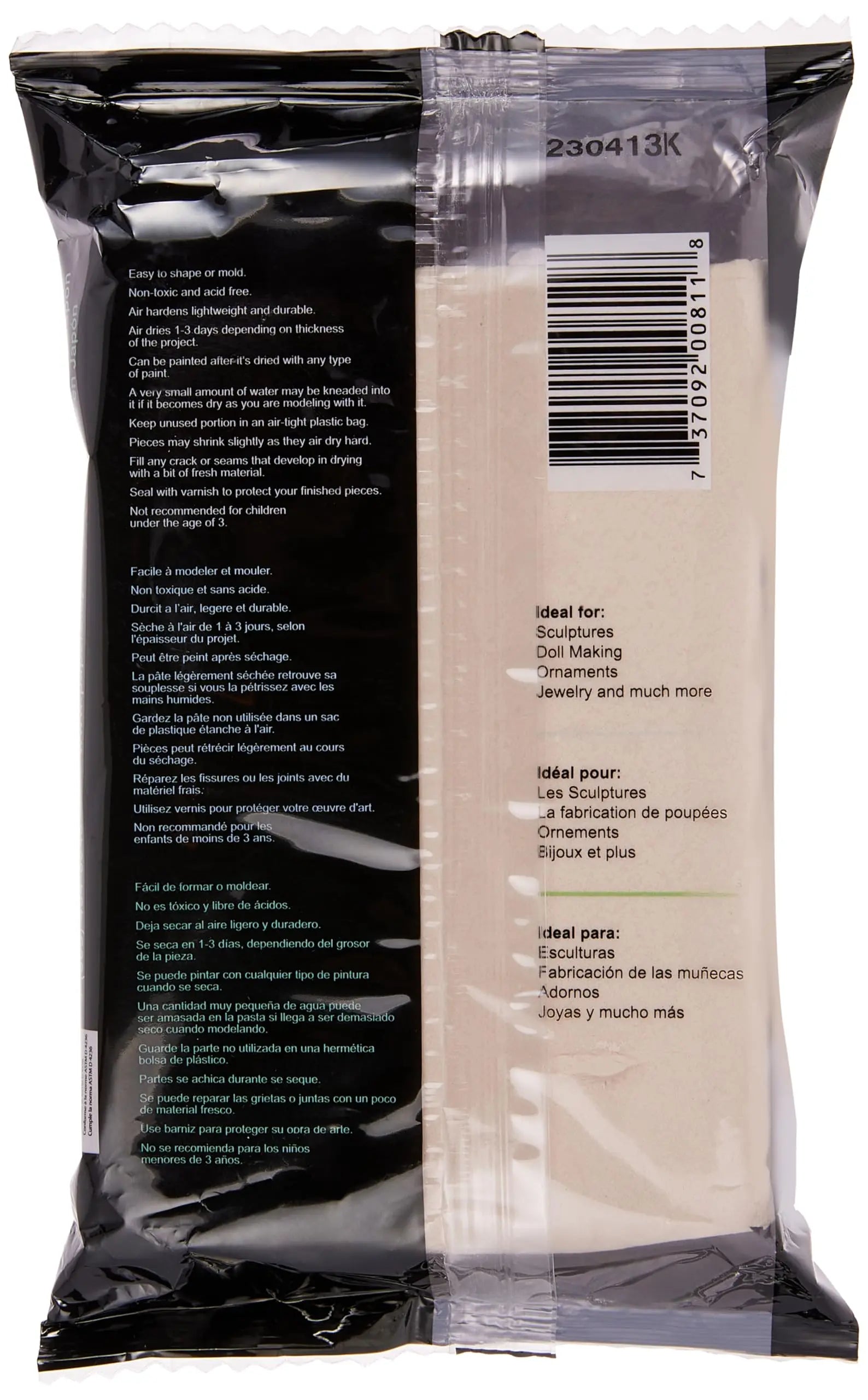 Creative Paperclay 811 for Modeling Compound, 16-Ounce, White