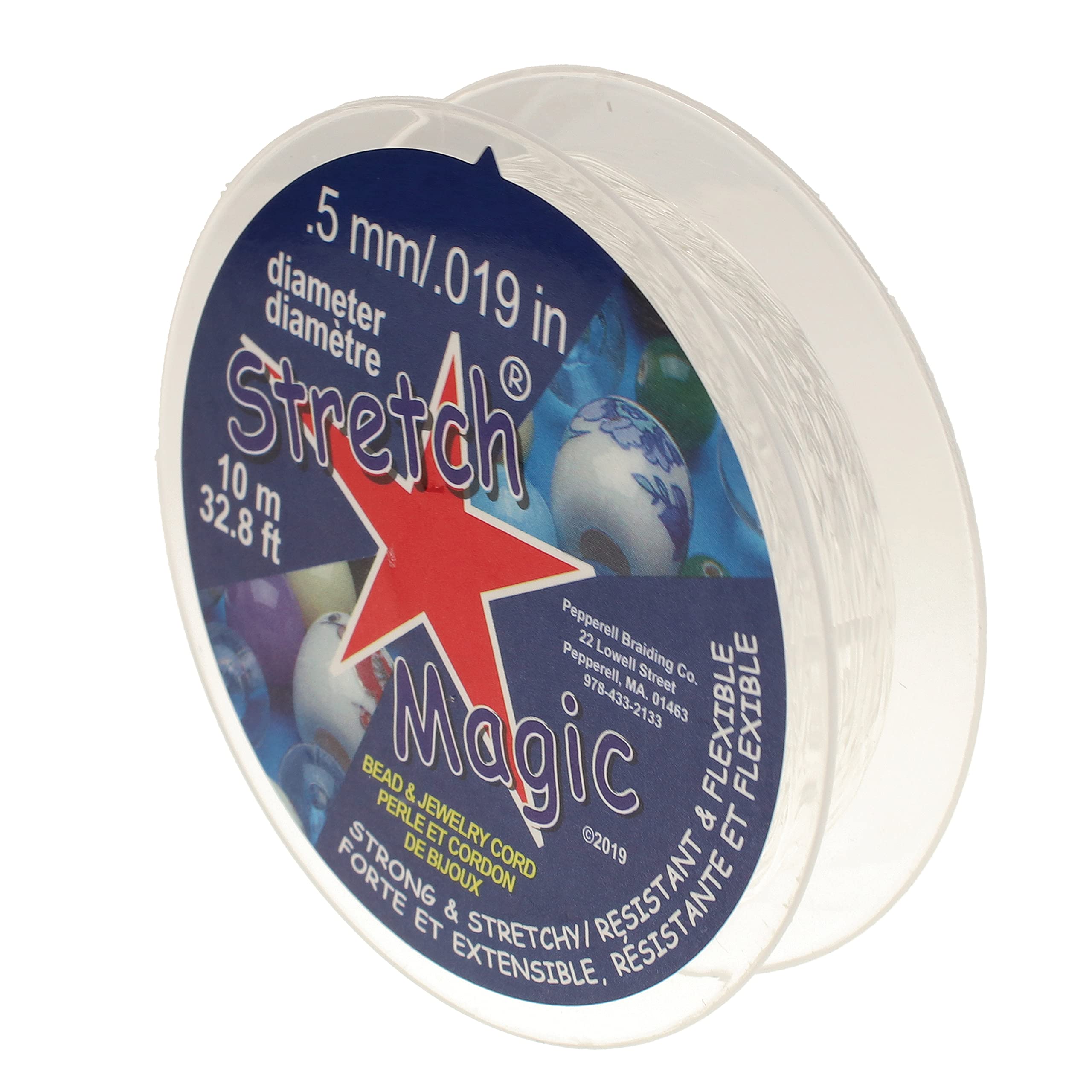 Stretch Magic Bead & Jewelry Cord - Strong & Stretchy, Easy to Knot - Clear Color - 1mm Diameter - 25-Meter (82 ft) Spool - Elastic String for Making Beaded Jewelry