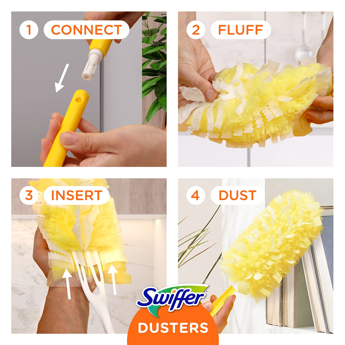 Swiffer Pet Heavy Duty Staubmagnet Nachfüllpackungen, Multisurface 360 Staubtücher mit Febreze Geruchsentferner, 11 Stück