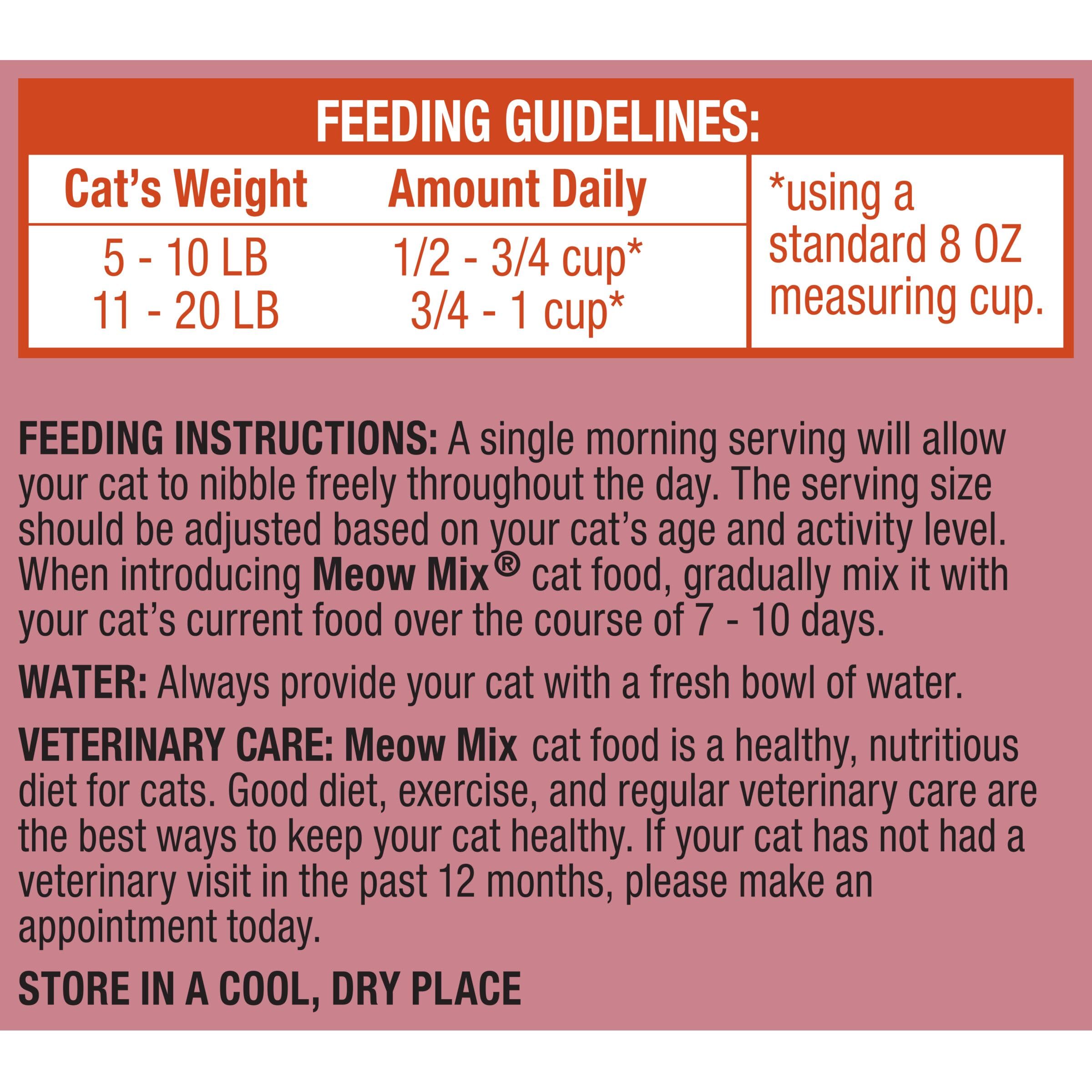 Meow Mix Gravy Bursts Dry Cat Food, Chicken, 3 LB Bag