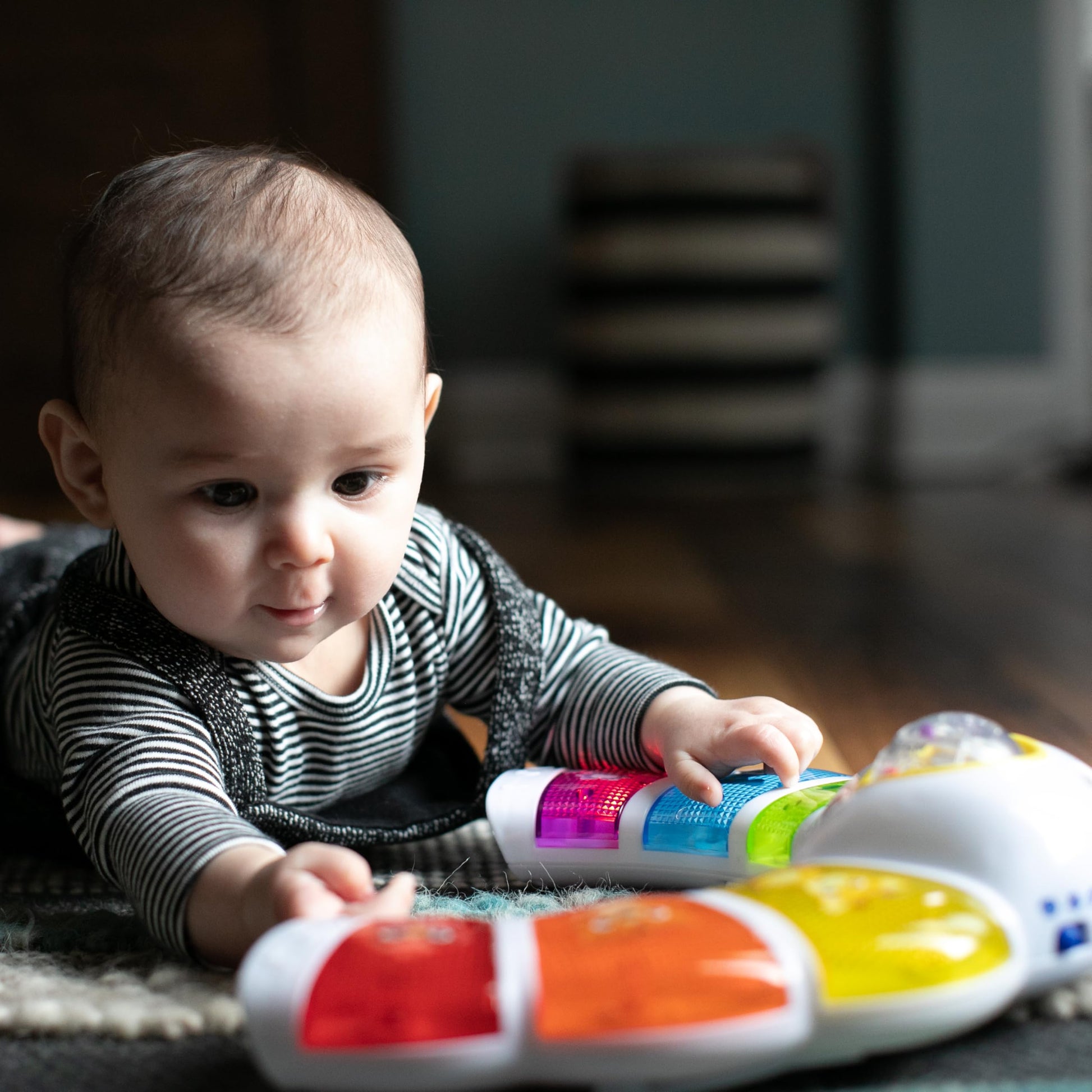 Baby Einstein Glow & Discover Light Bar Musical Activity Station and Tummy Time Toy, Montessori Cause and Effect Early Learning for 3-36 months