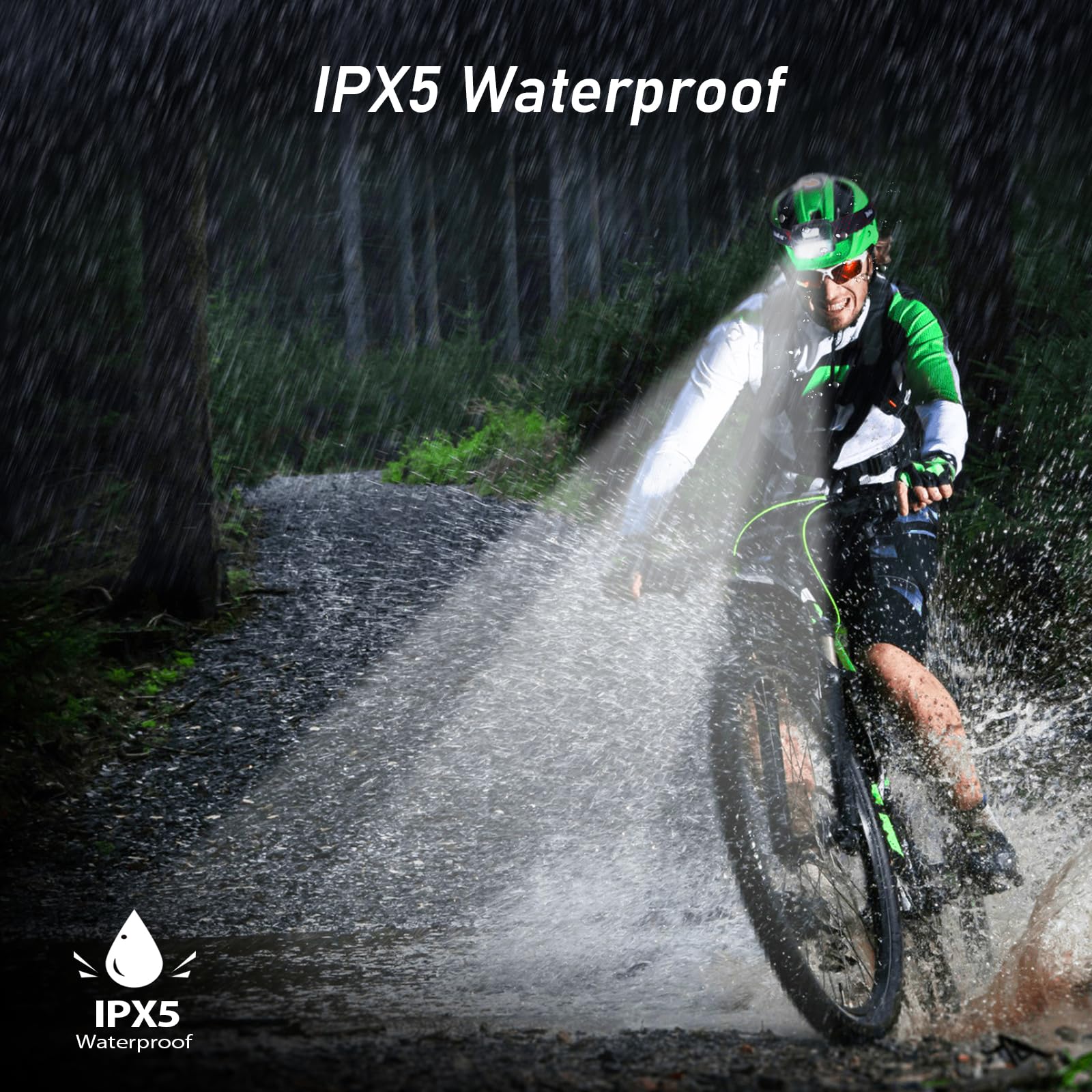 Blukar LED Headlamp Rechargeable,2000L High Lumen Super Bright Dimmable Headlight Flashlight with Motion Sensor- 8 Modes,Spotlight&Floodlight,IPX5 Waterproof for Camping,Hiking,Running,Fishing -2 Pack