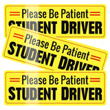 SINGARO Student Driver Magnet for Car,Please Be Patient Student Driver,Magnetic Student Driver Sign,3Pcs Reflective Novice Driver Sticker,New Driver Decal for Car Removable Exterior Accessories(Black)