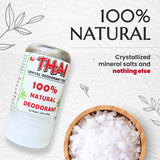 2-PACK Thai Crystal Deodorant Salt Stone - Clinically Tested, Dermatologist Approved - Natural Unscented for Women Men & Teens