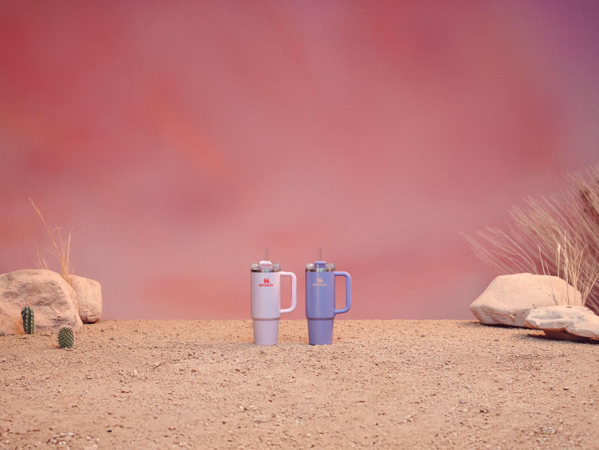 Stanley Quencher H2.0 Tumbler with Handle and Straw 30 oz | Flowstate 3-Position Lid | Cup Holder Compatible for Travel | Insulated Stainless Steel Cup | BPA-Free | Rose Petal Shimmer