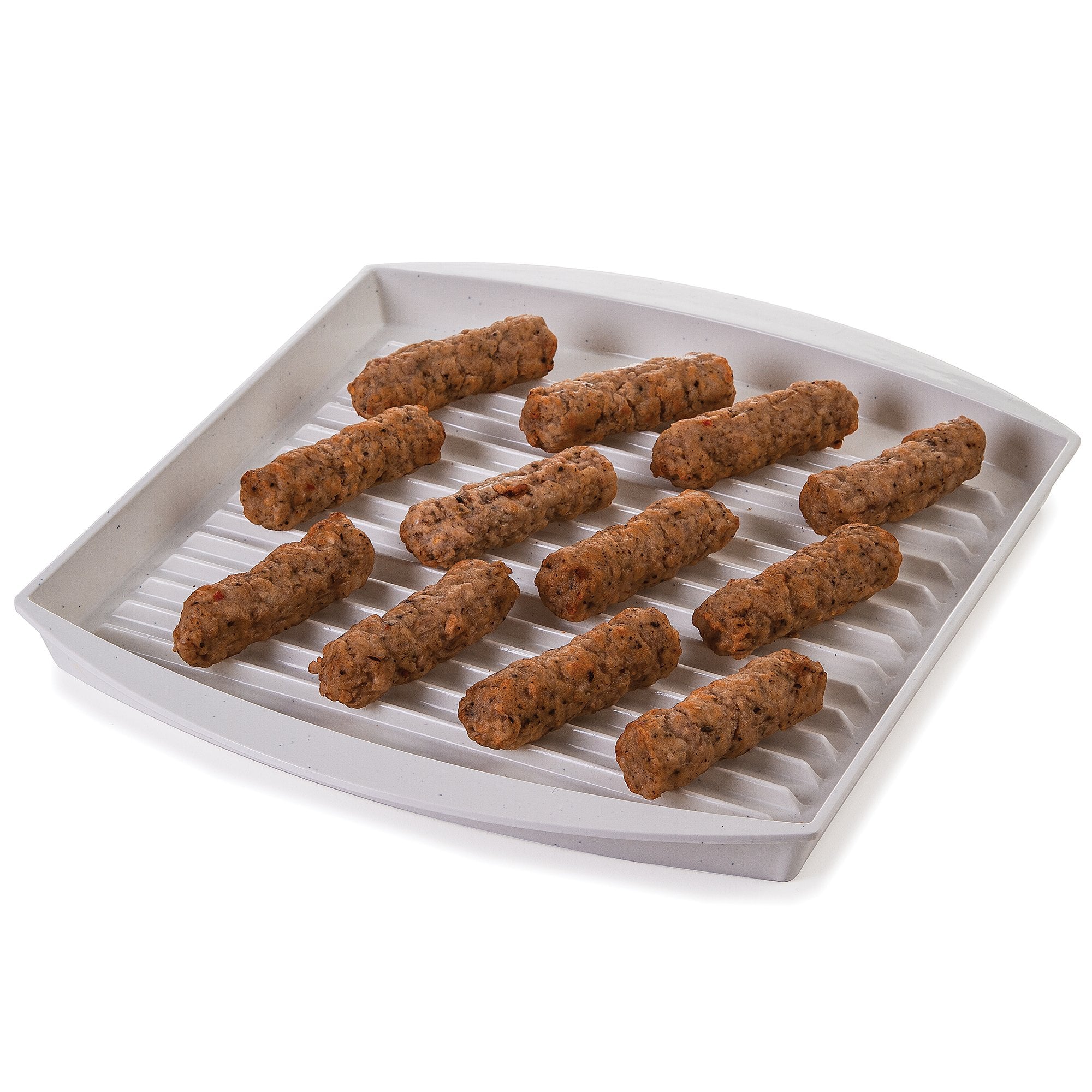 PrepSolutions Microwavable Bacon Grill, White – Nonstick, Easy-Clean Design, 1 Piece