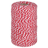 Vivifying Red and White Twine, 656 Feet 2mm Cotton Bakers Twine String for Gift Wrapping, Baking, Butchers, DIY Crafts, Tying Cake and Pastry Boxes