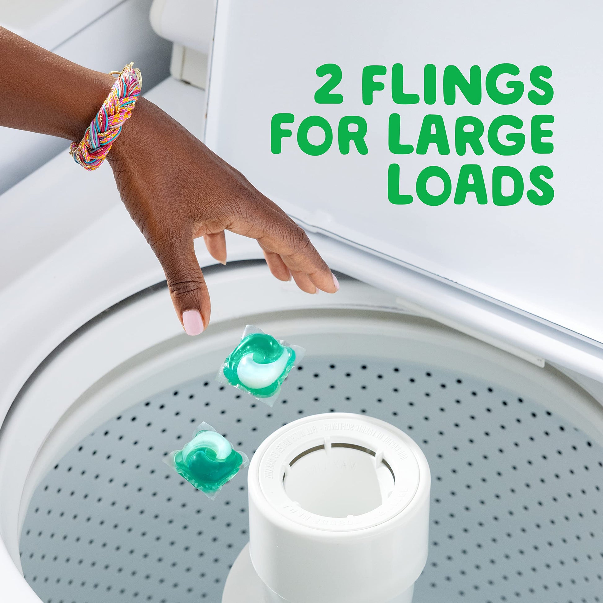 Gain Flings Laundry Detergent Pacs with Odor Defense 60 Ct Super Fresh HE 3in1 Detergent Pacs with Febreze and Oxi