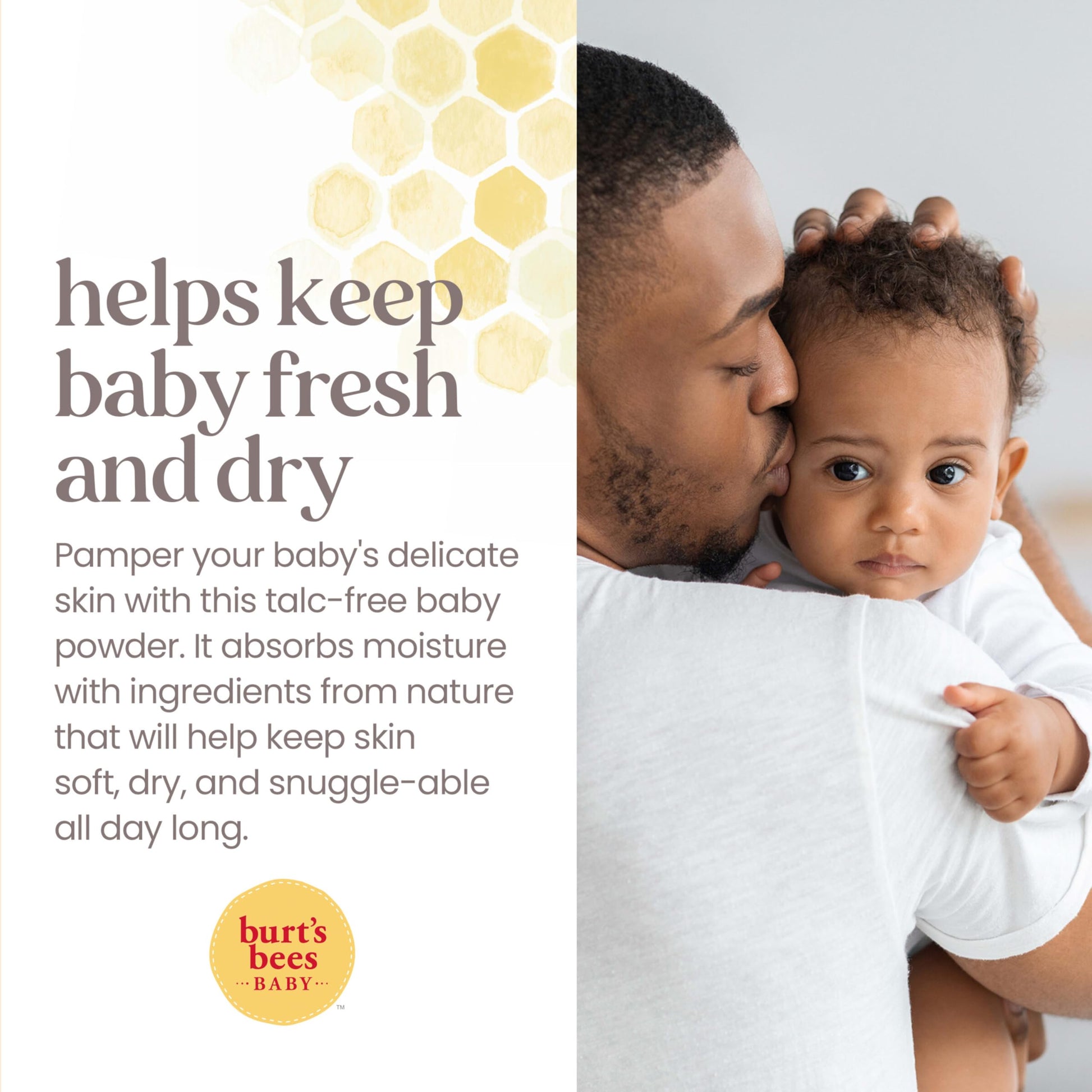 Burt's Bees Baby Dusting Powder, Talc Free and Hypoallergenic for Safe and Gentle Comfort, 100% Natural Origin, Pediatrician Tested, 7.5 Oz