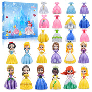 Princess Advent Calendar 2025 Girls, Princess Deformation Toys 24 Days Christmas Countdown Calendar Creative Xmas Gifts for Kids Teens