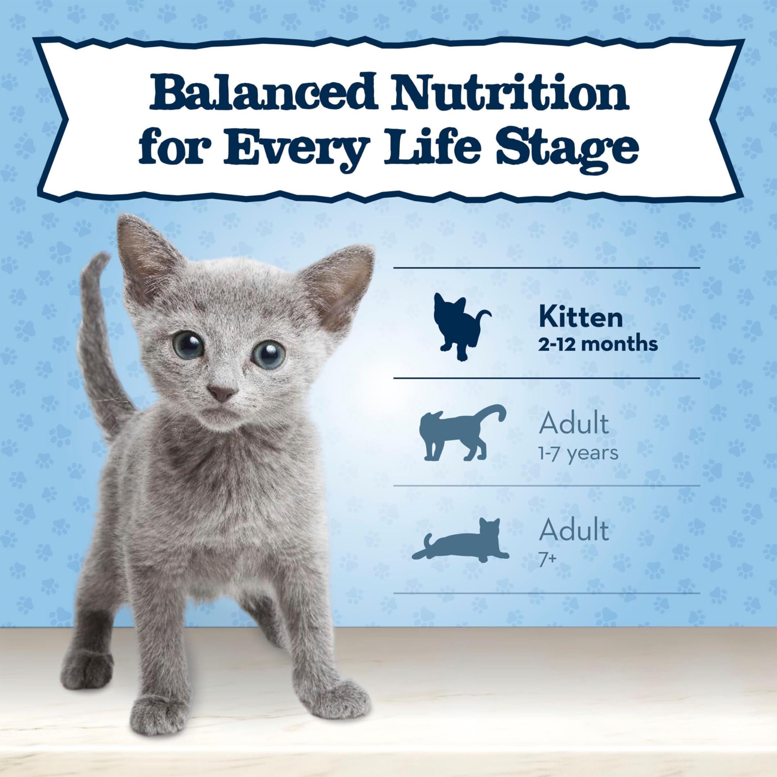 Blue Buffalo Baby BLUE Natural Kitten Wet Cat Food, Healthy Growth Formula with DHA, Chicken Recipe Multi-Pack, 3-oz. Cans (24 Count)