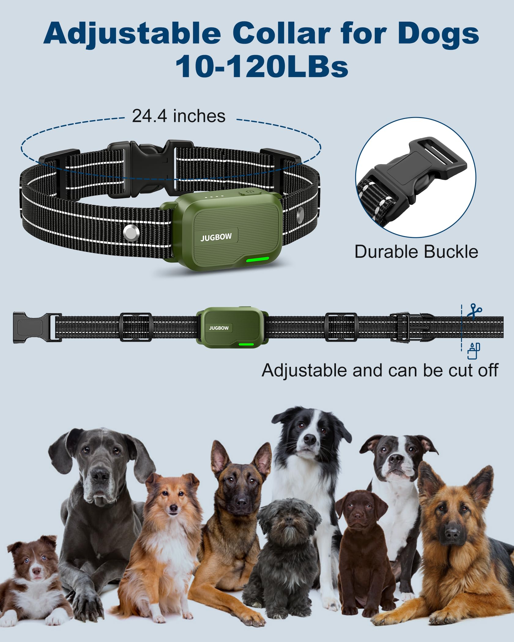 Jugbow Dog Shock Collar - 4200FT Dog Training Collar with Remote Innovative IPX7 Waterproof with 4 Training Modes, Rechargeable E-Collar for All Breeds