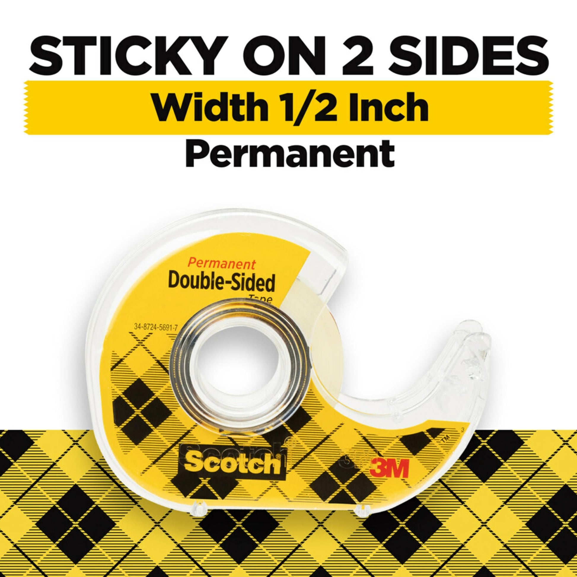 Scotch Double Sided Tape, Back to School Supplies, Essential for Scrapbooking, Card Making and Arts and Crafts Projects for Art Classes, 0.50 in. x 500 in., 6 Tape Rolls with Dispensers