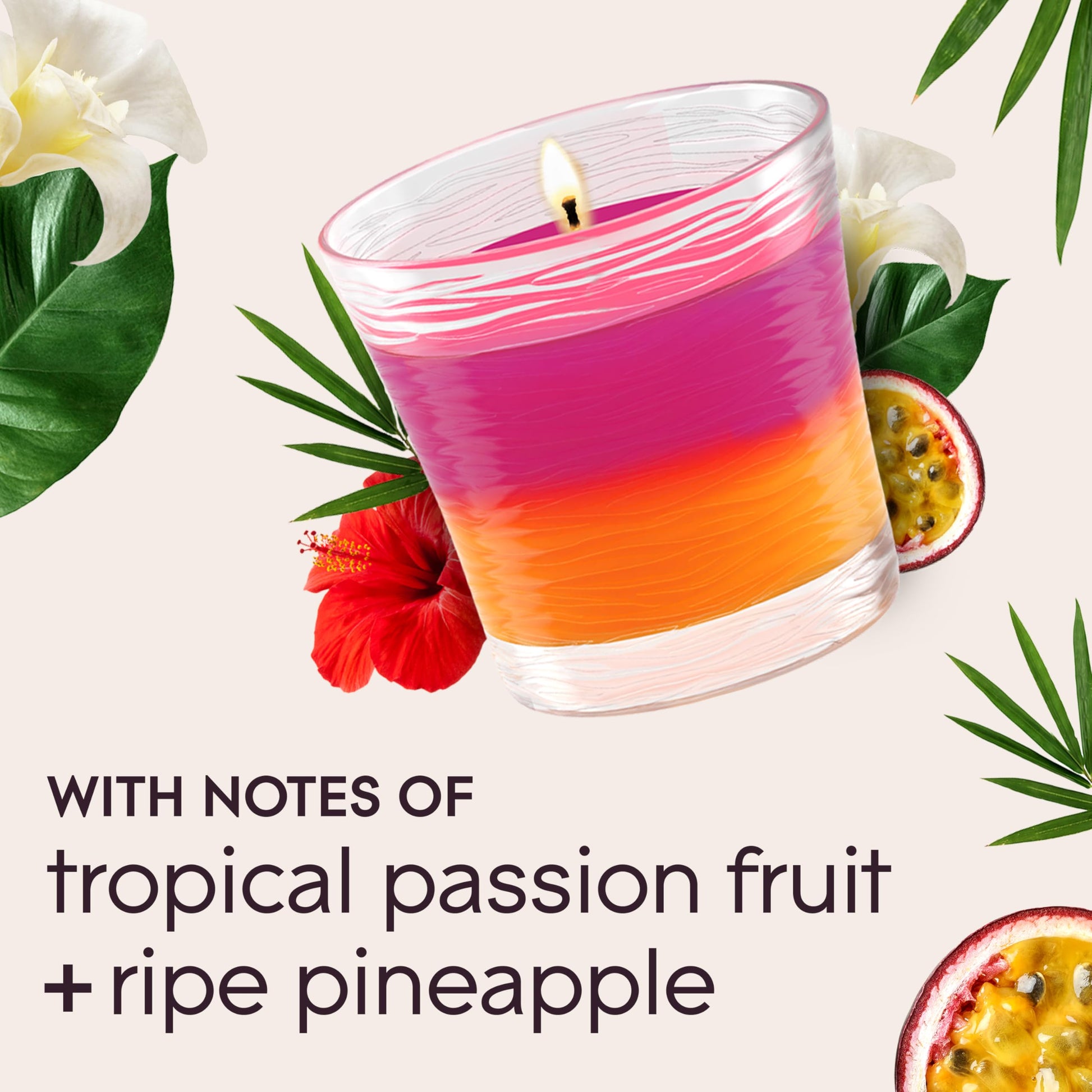 Glade 1-Wick Scented Candle Jar, 2in1 Hawaiian Breeze & Vanilla Passion Fruit, Air Freshener Infused with Essential Oils, 4.08 Oz, 2 Count